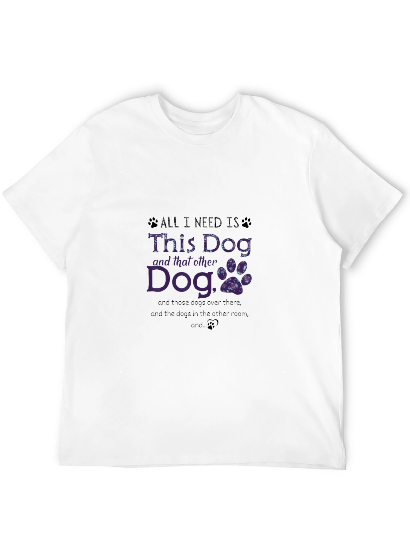 Camiseta Negra All I Need Is Dogs