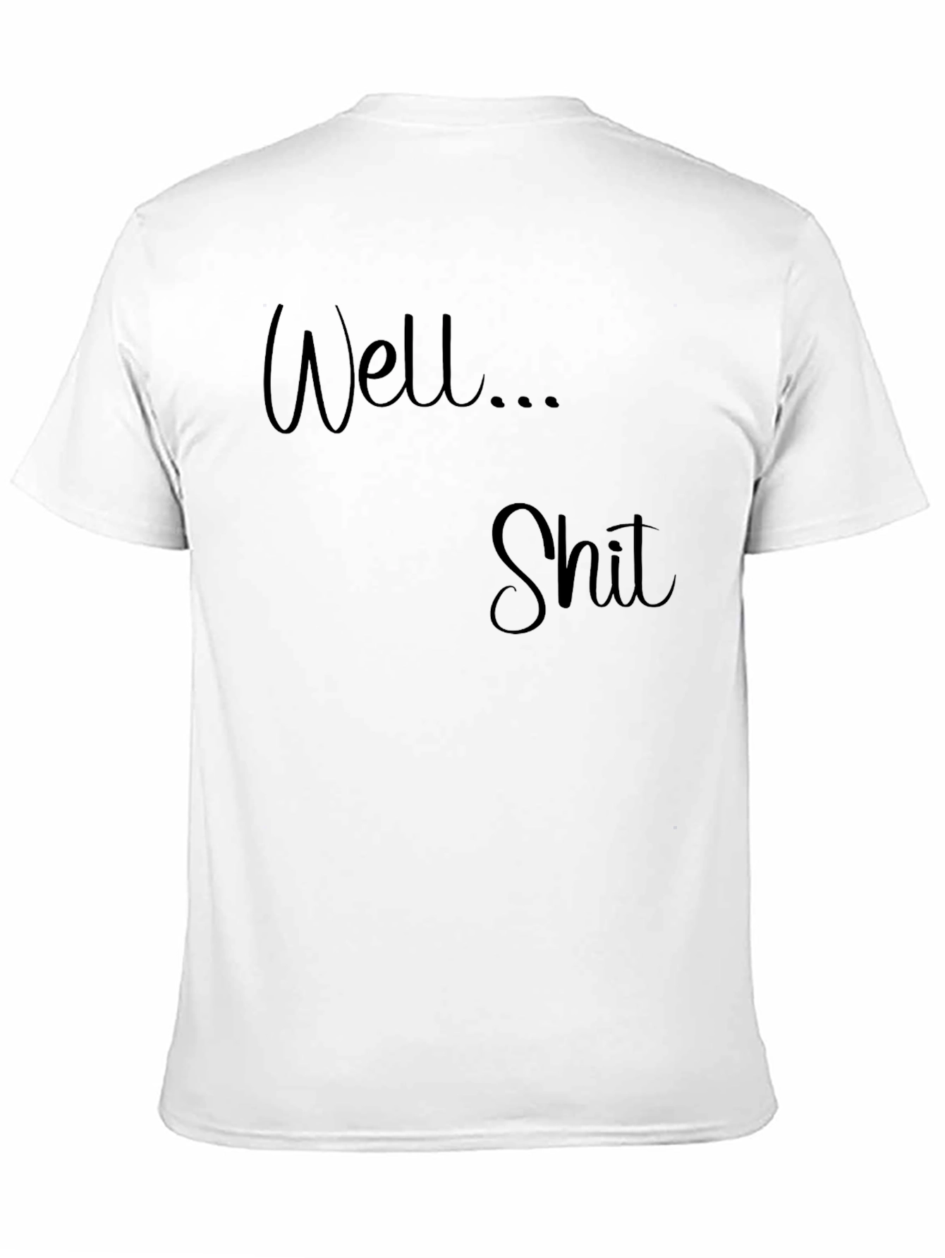 Camiseta Negra Well...Shit Hombre Casual