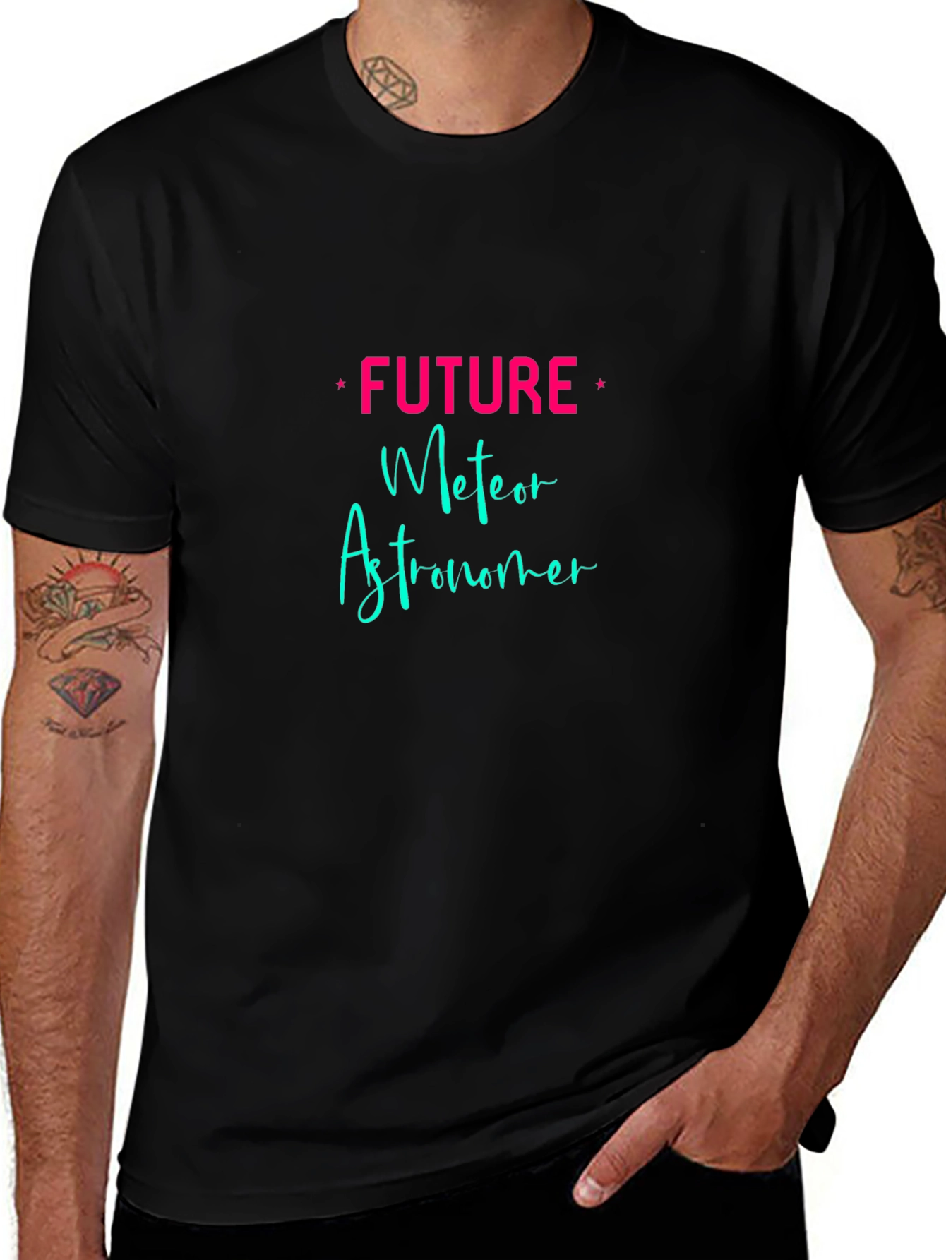 Camiseta Negra Future Meteor Astronomer
