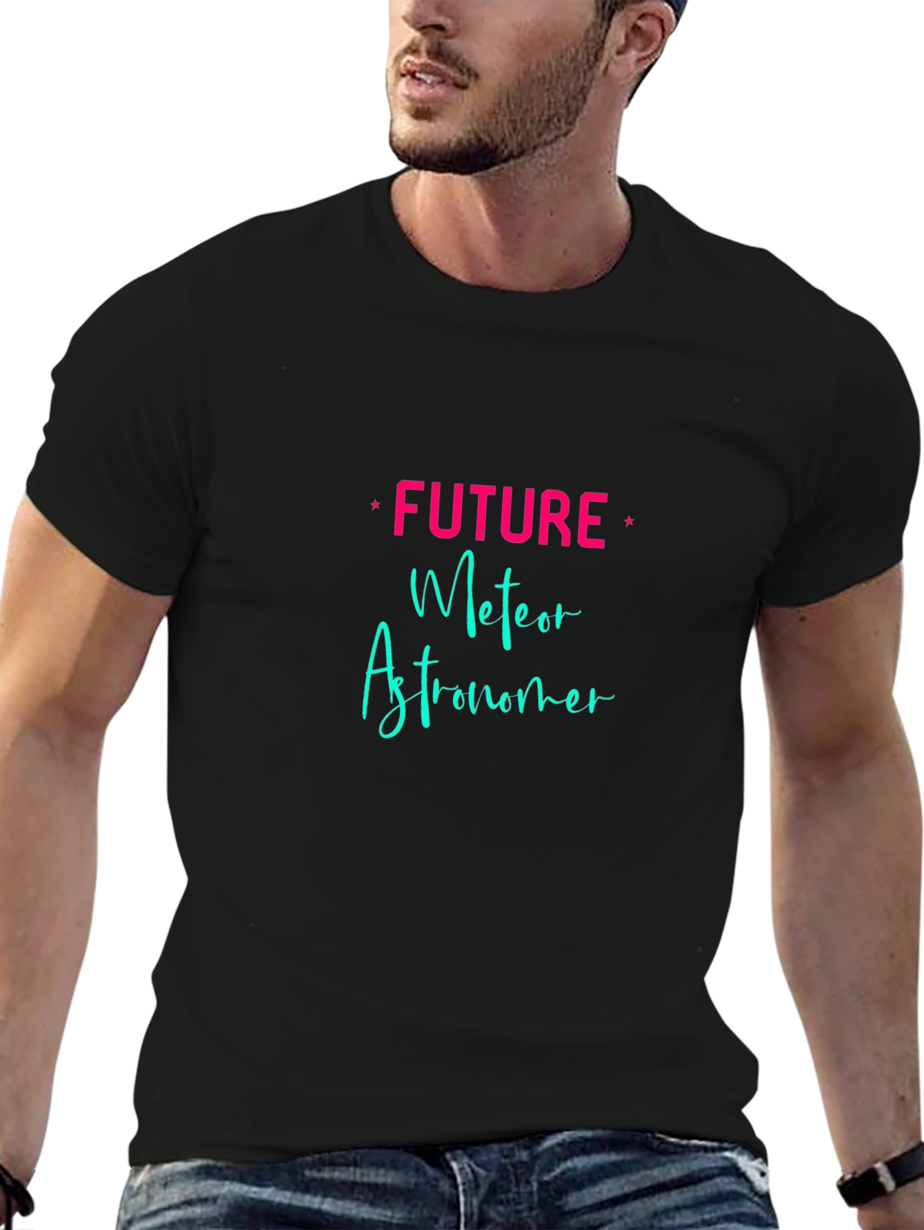 Camiseta Negra Future Meteor Astronomer