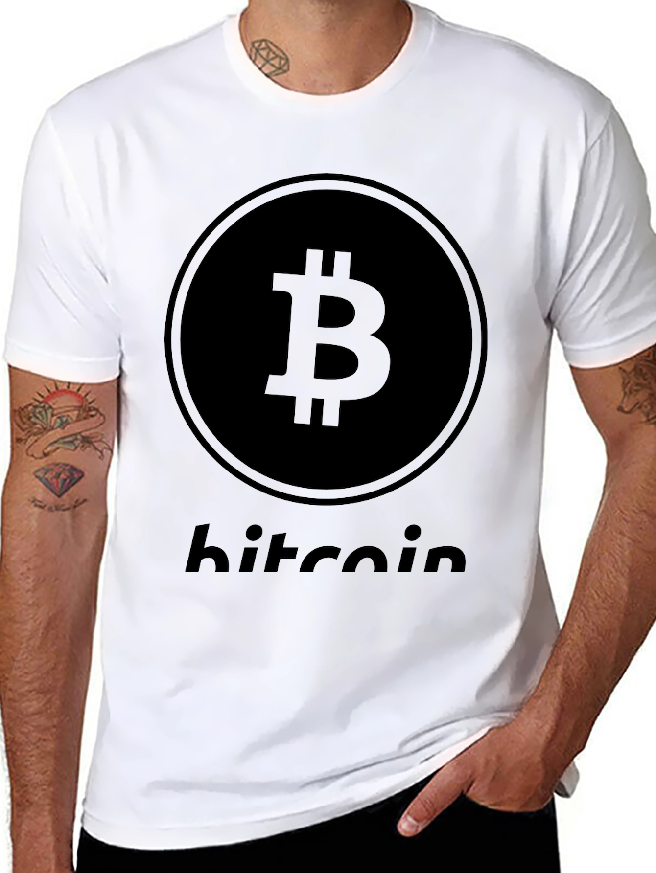 Camiseta Bitcoin Negra para Hombre