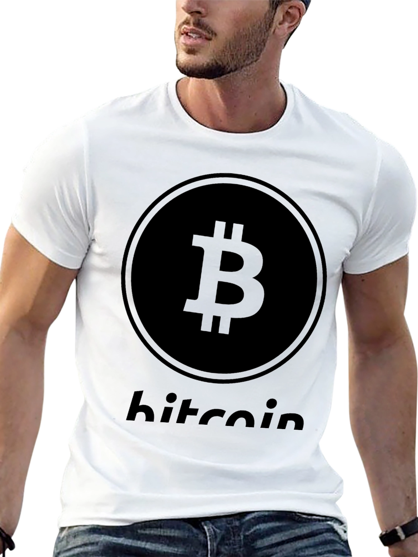 Camiseta Bitcoin Negra para Hombre
