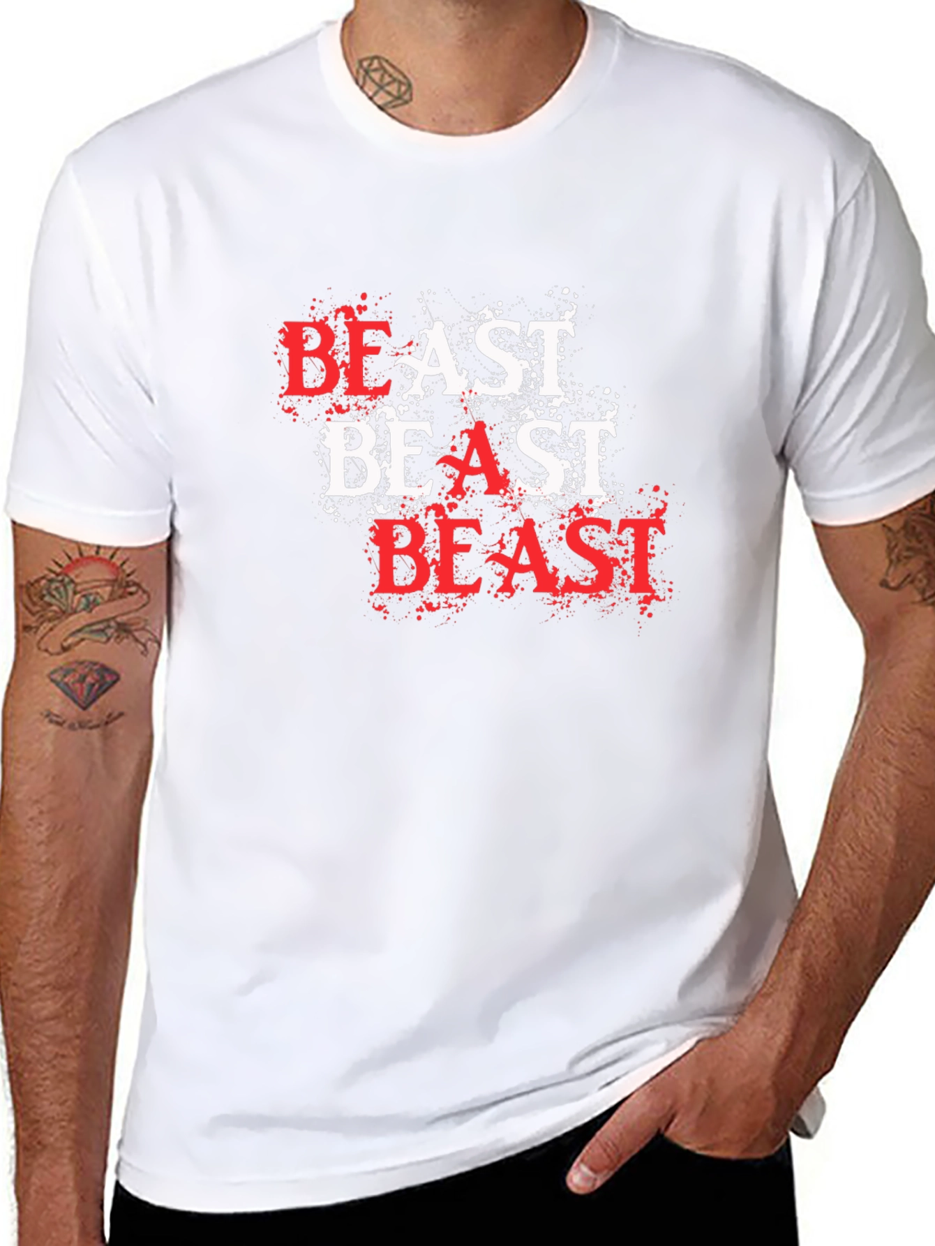 Camiseta Hombre Negra - Diseño Beast