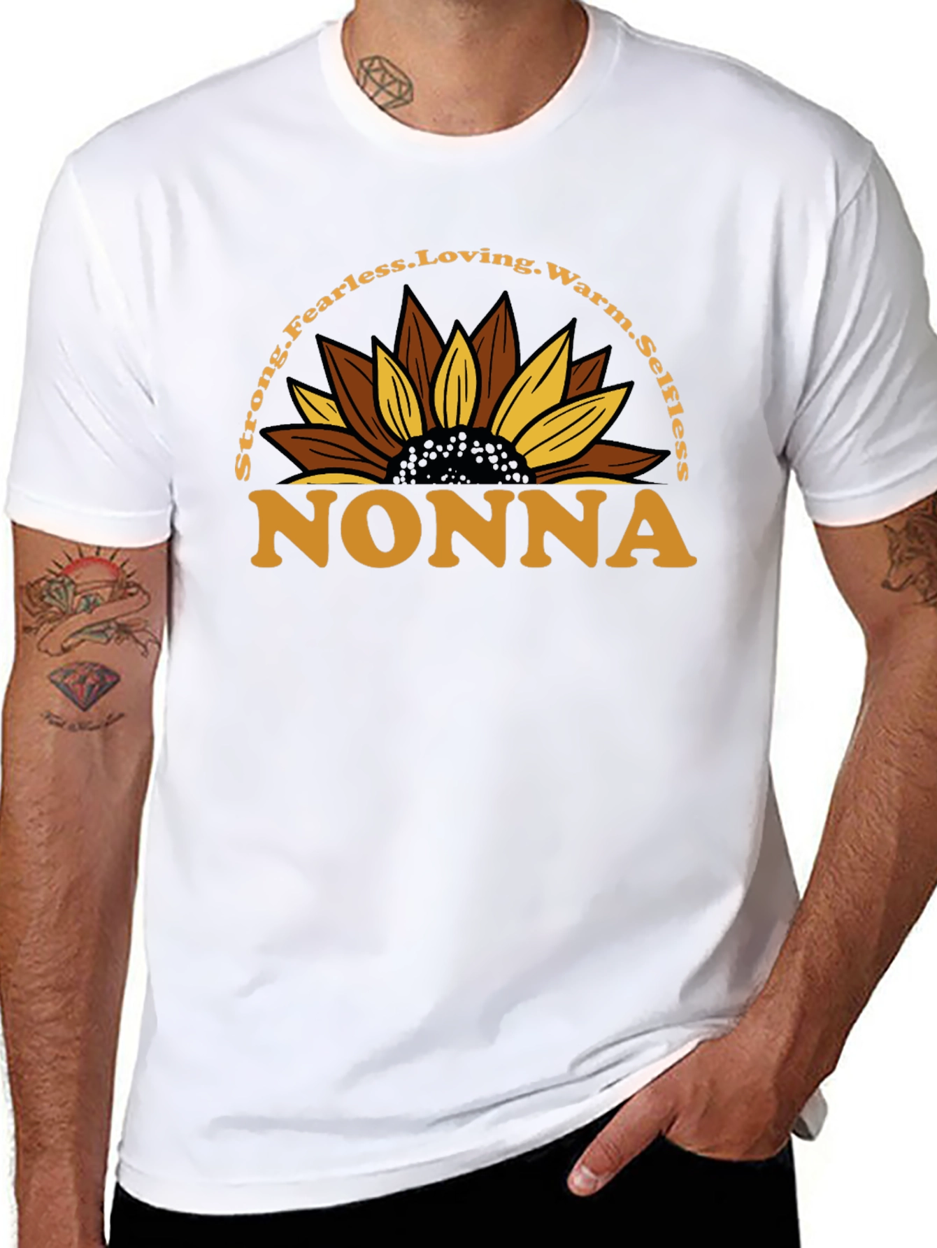 Camiseta Nonna con Girasol - Regalo para Abuela