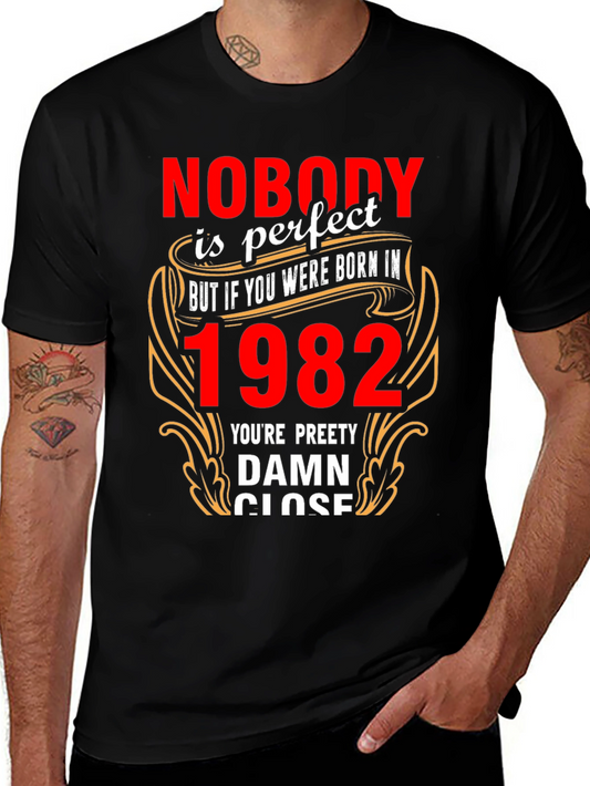 Camiseta Negra Nacido en 1982 - Edición Limitada