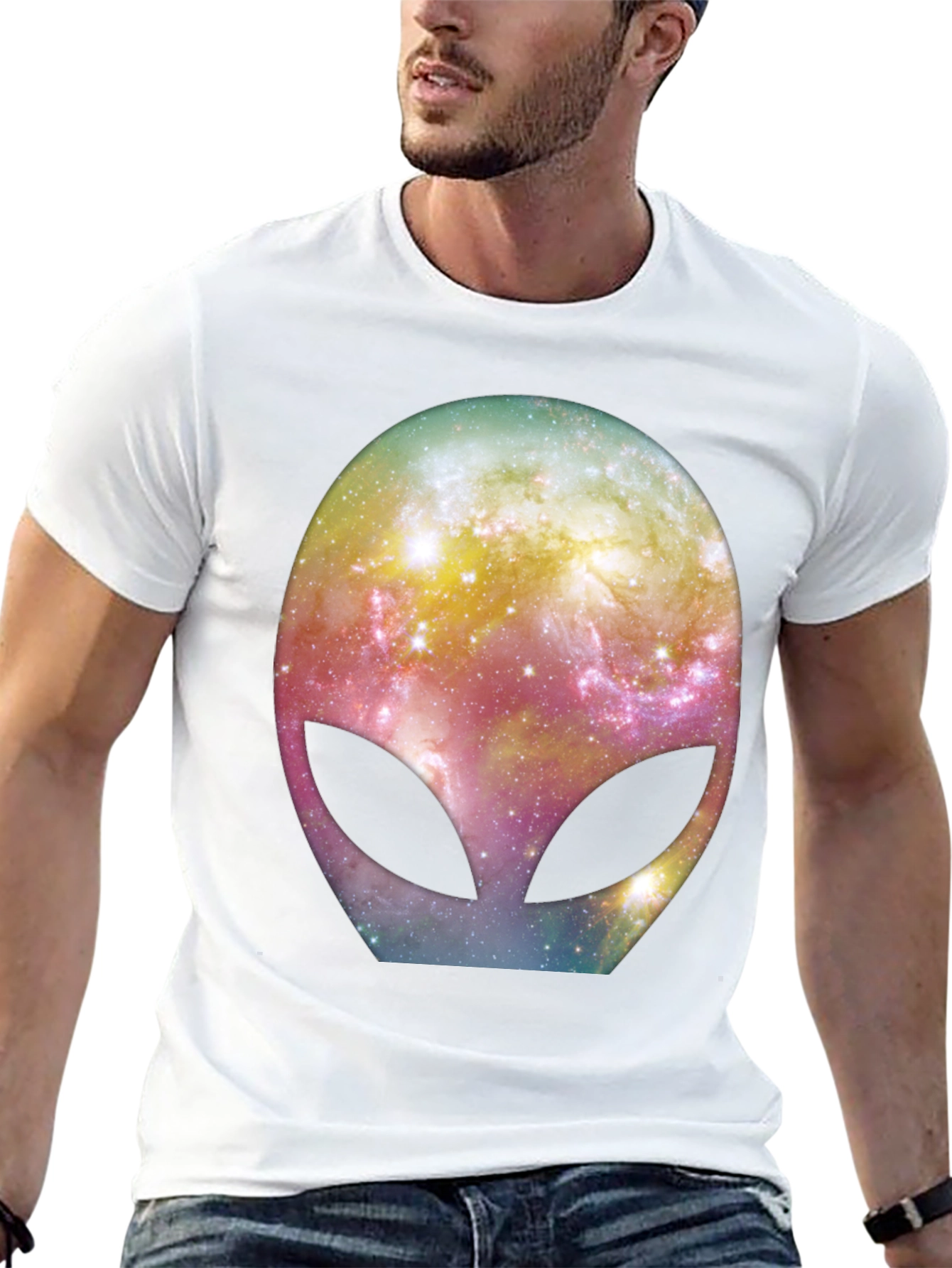 Camiseta Hombre Diseño Alien Galaxia Estelar