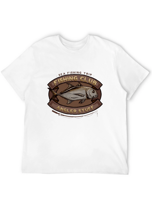 Camiseta Negra Club de Pesca Diseño Pescado