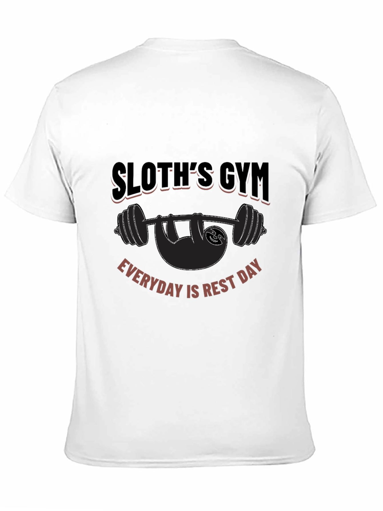 Camiseta Negra Gym Sloth: ¡Descanso Diario!