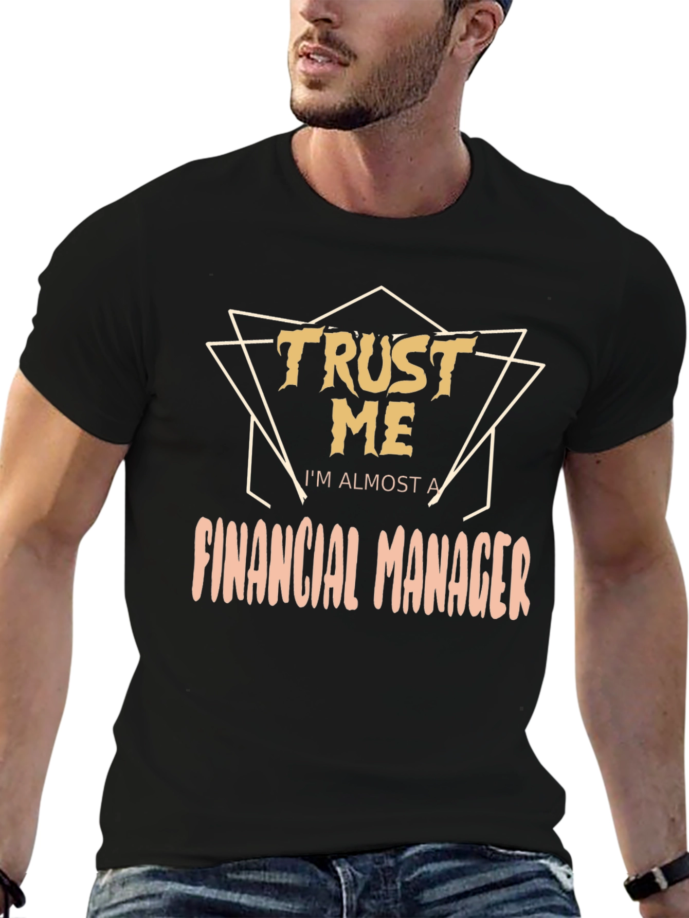 Camiseta Negra Trust Me Im Almost a Financial Manager
