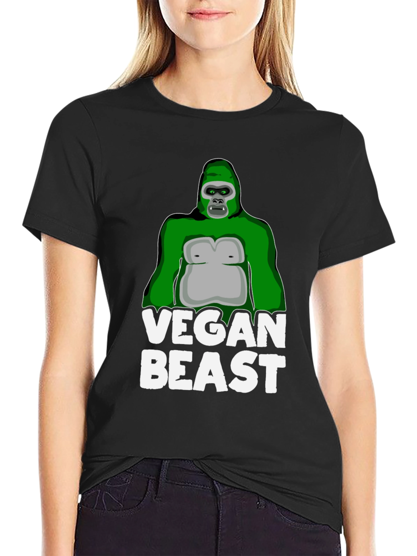 Camiseta Negra Vegan Beast para Hombre