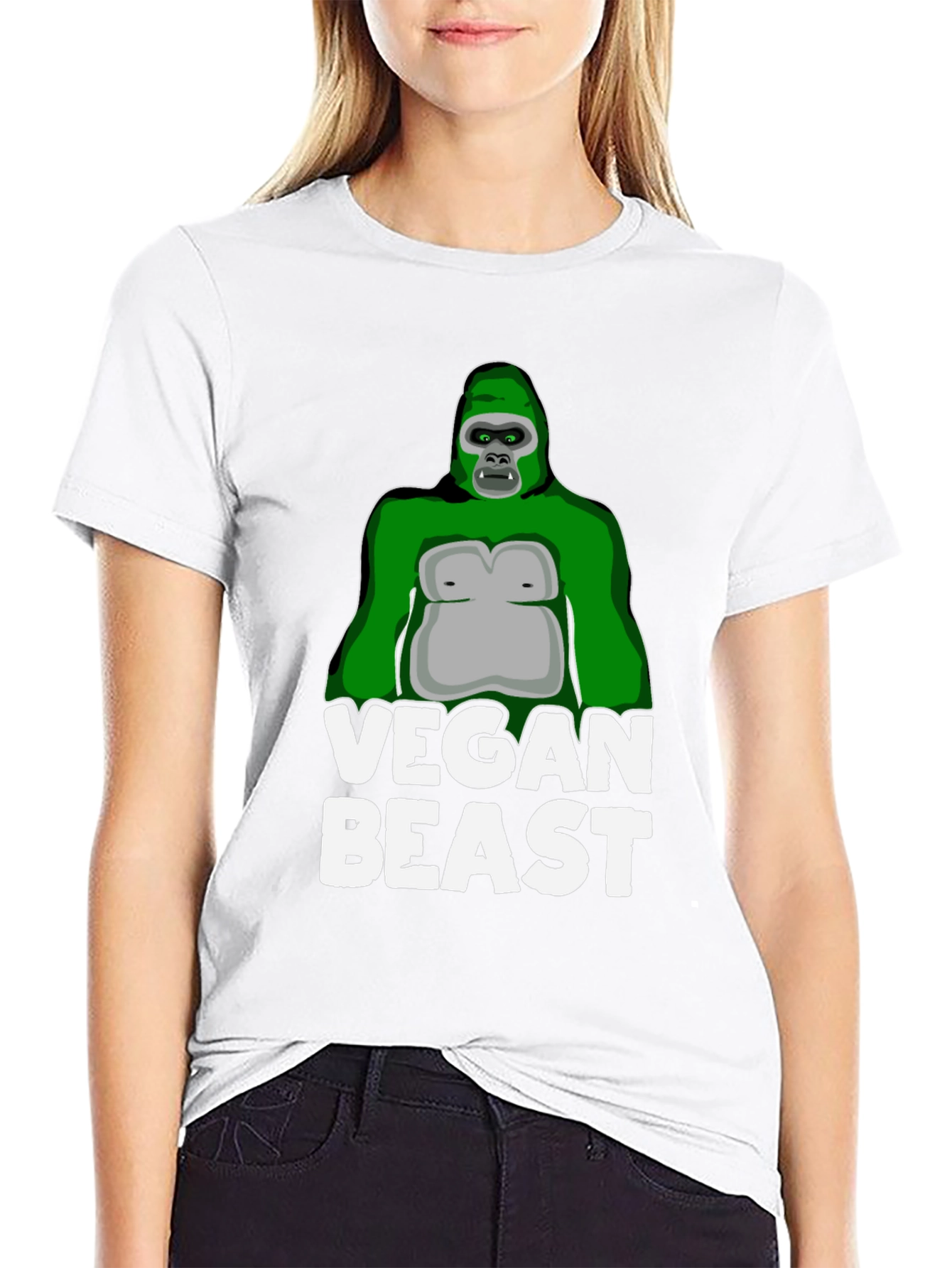 Camiseta Negra Vegan Beast para Hombre