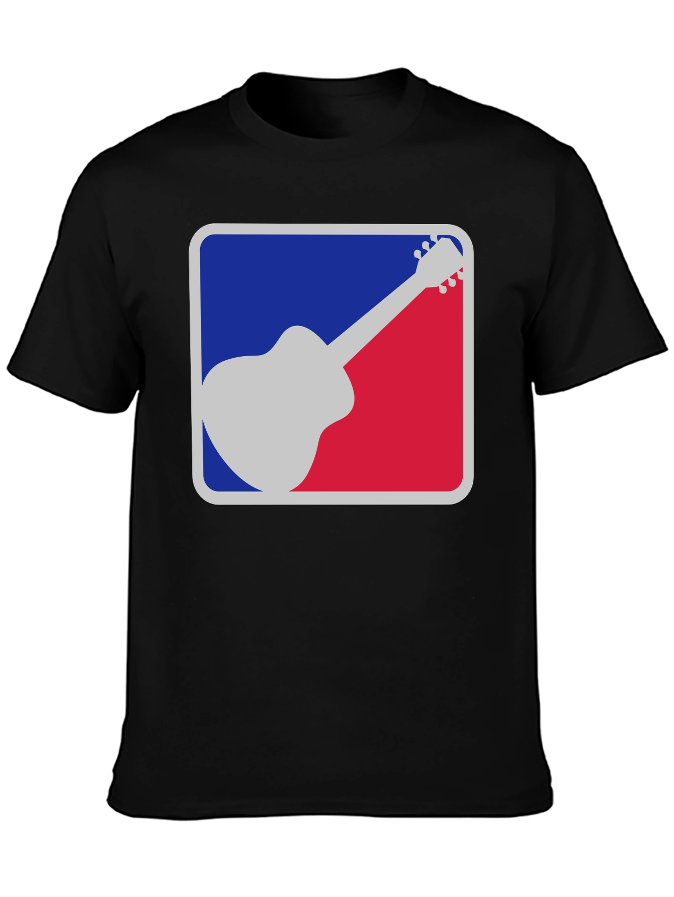 Camiseta Negra Guitarra Estilo MLB
