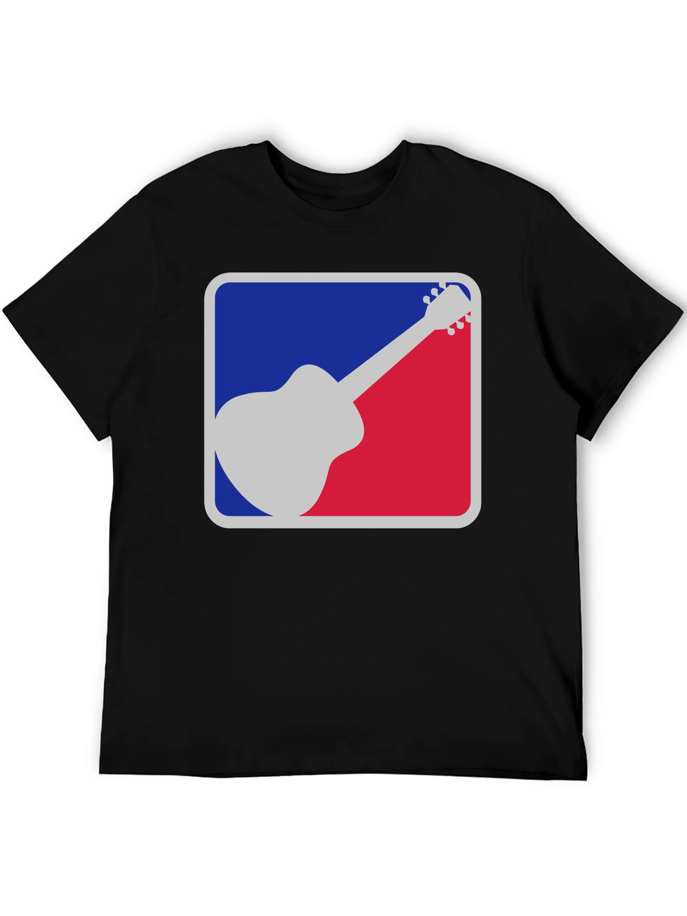 Camiseta Negra Guitarra Estilo MLB