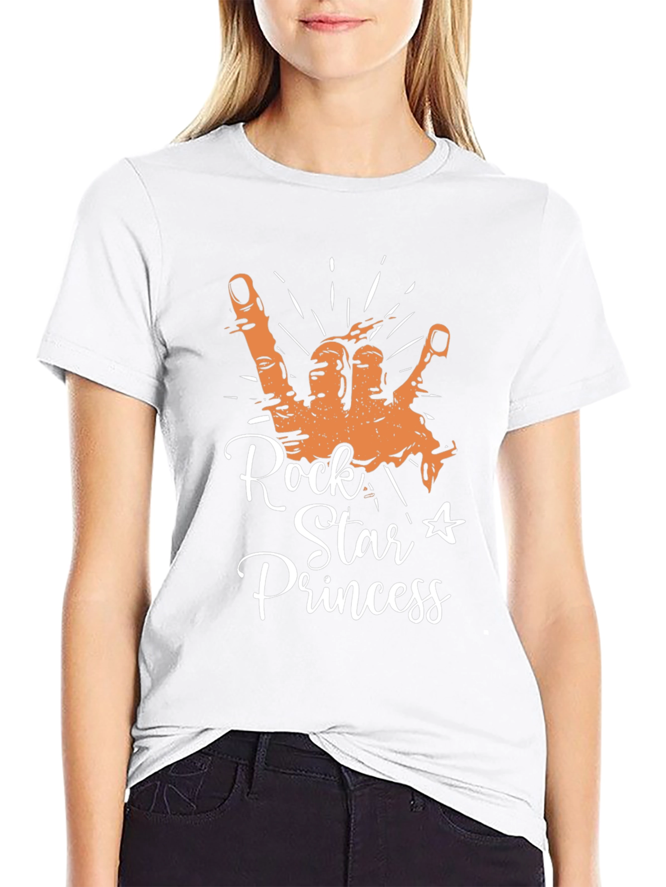 Camiseta Negra Rock Star Princess