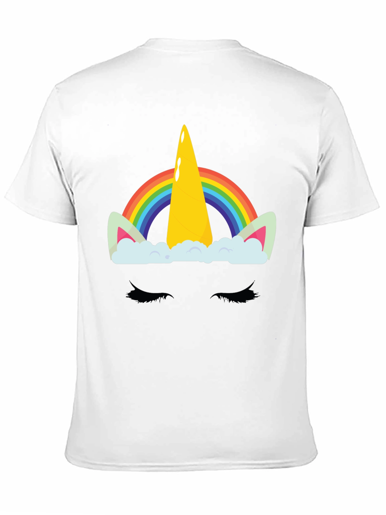 Camiseta Negra Unicornio Arcoíris