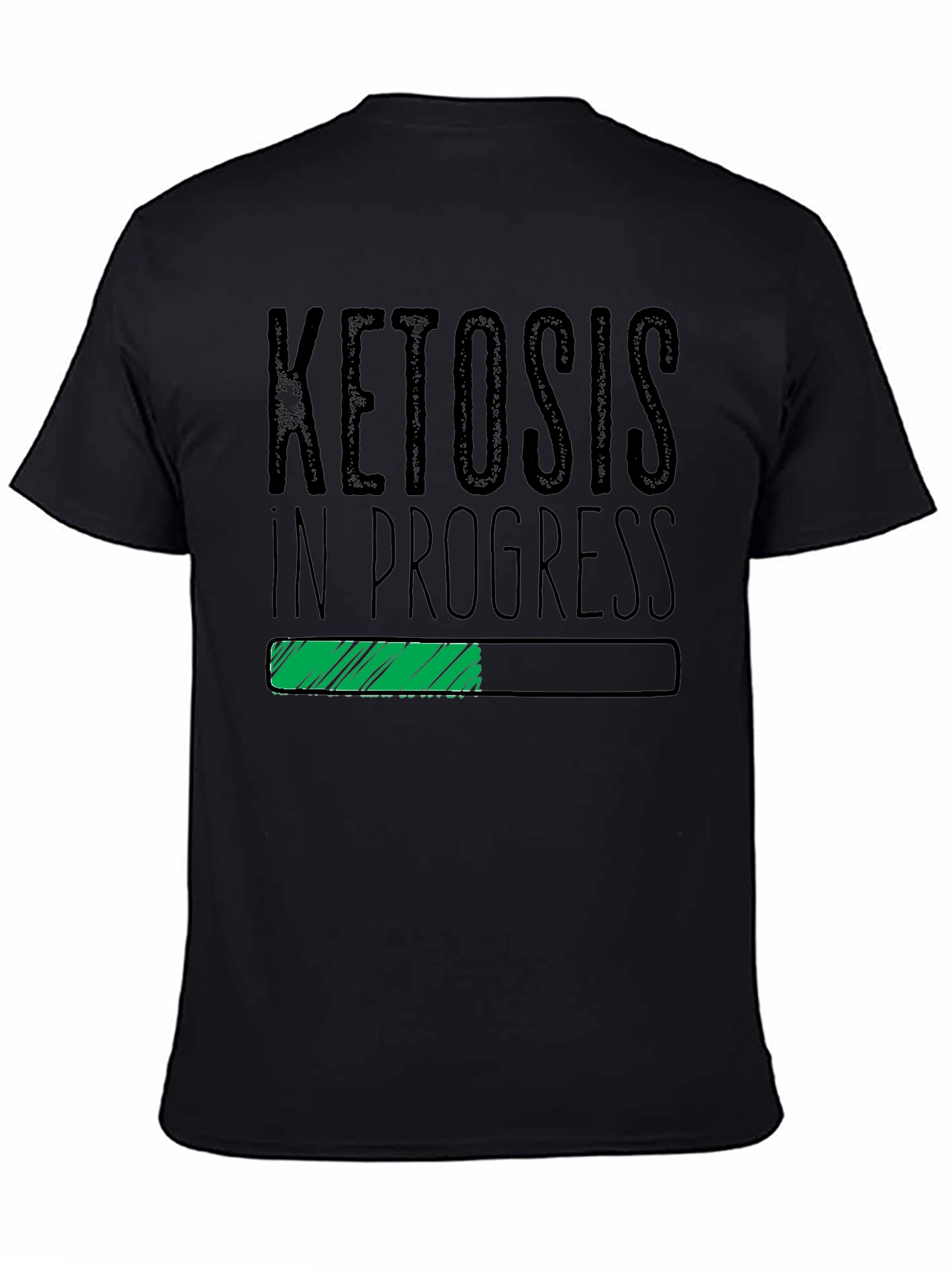 Camiseta Hombre Negra Ketosis In Progress