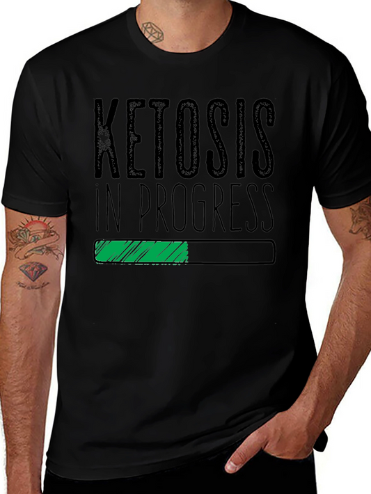 Camiseta Hombre Negra Ketosis In Progress