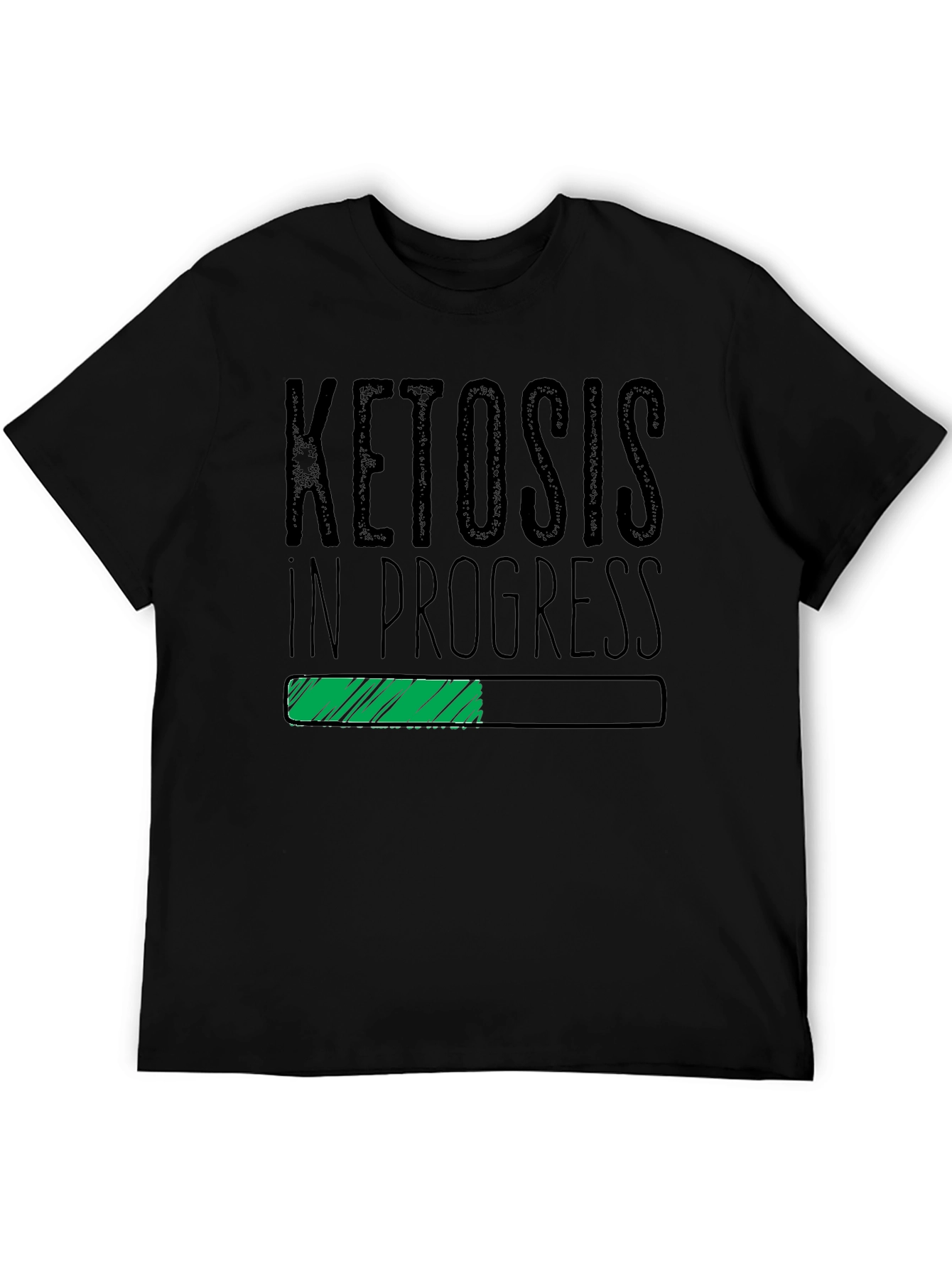 Camiseta Hombre Negra Ketosis In Progress