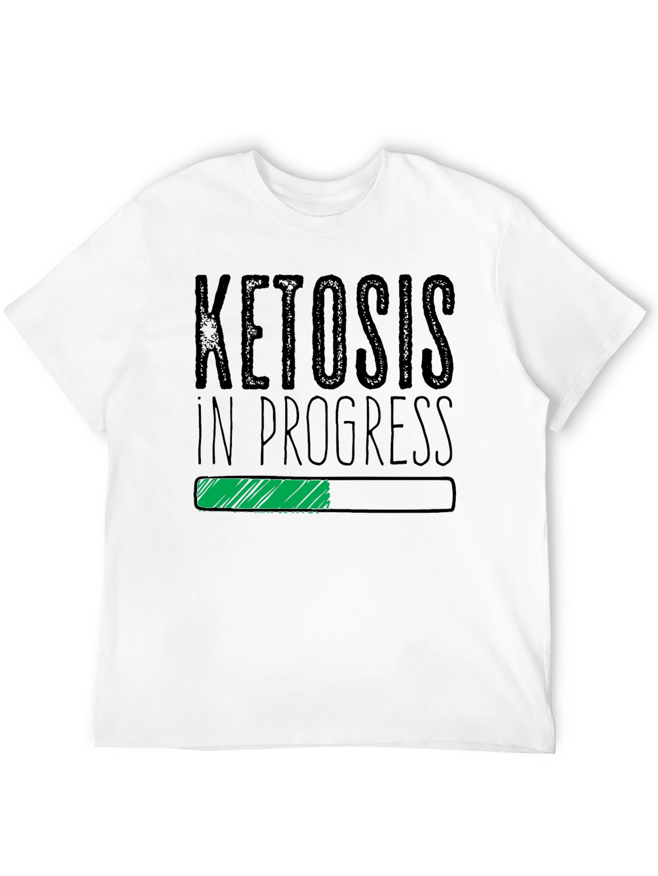 Camiseta Hombre Negra Ketosis In Progress