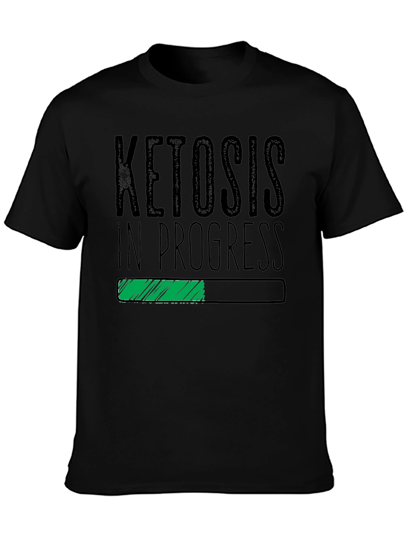 Camiseta Hombre Negra Ketosis In Progress