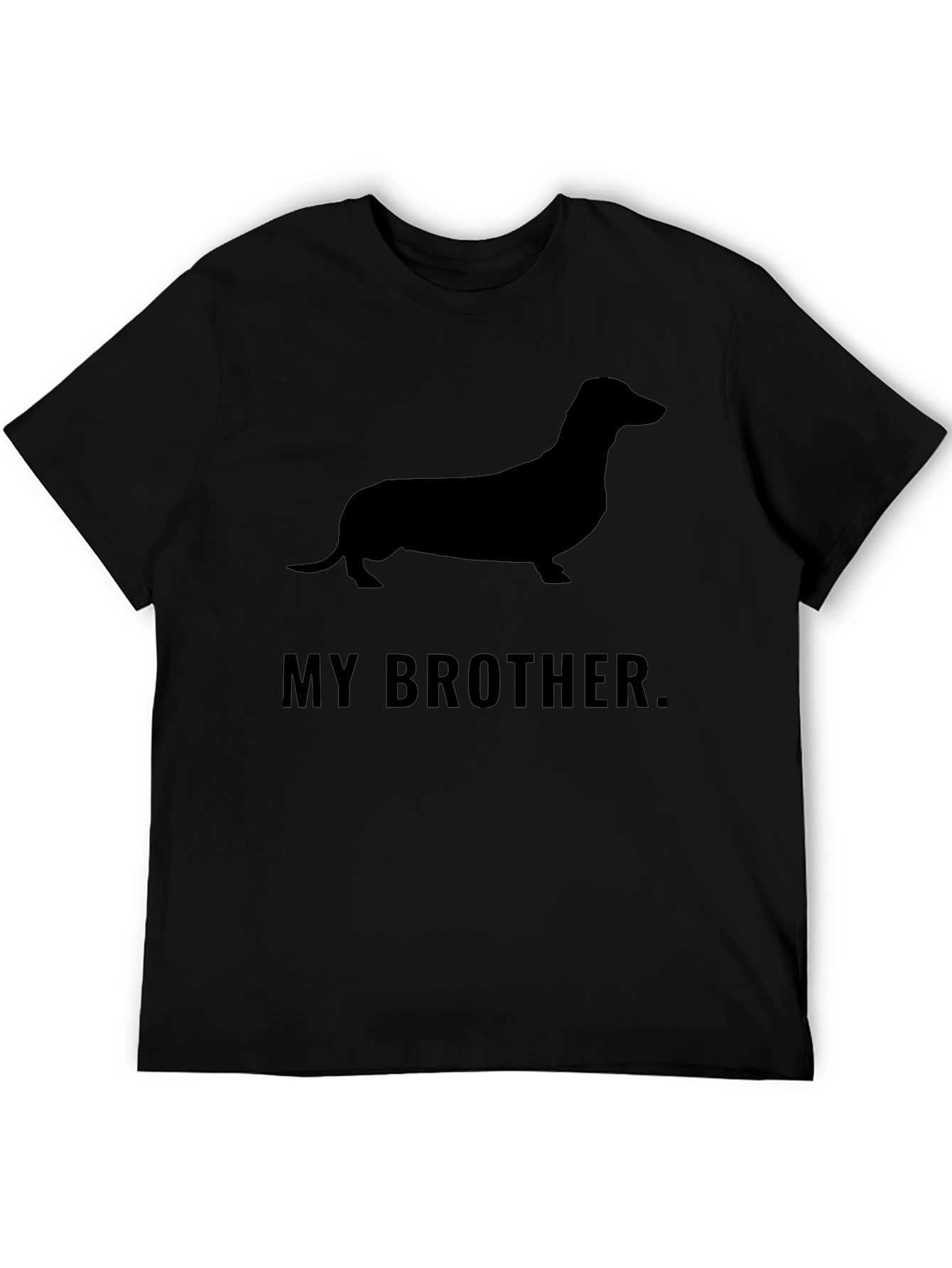 Camiseta Negra Mi Hermano Dachshund