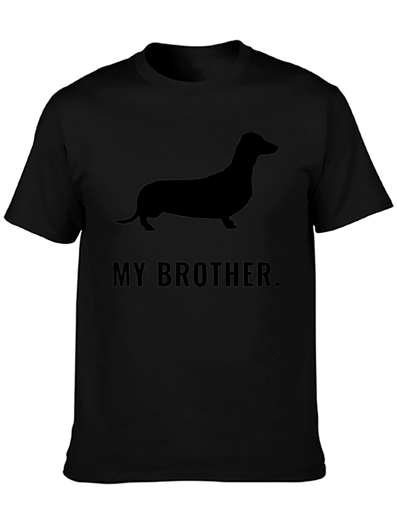 Camiseta Negra Mi Hermano Dachshund