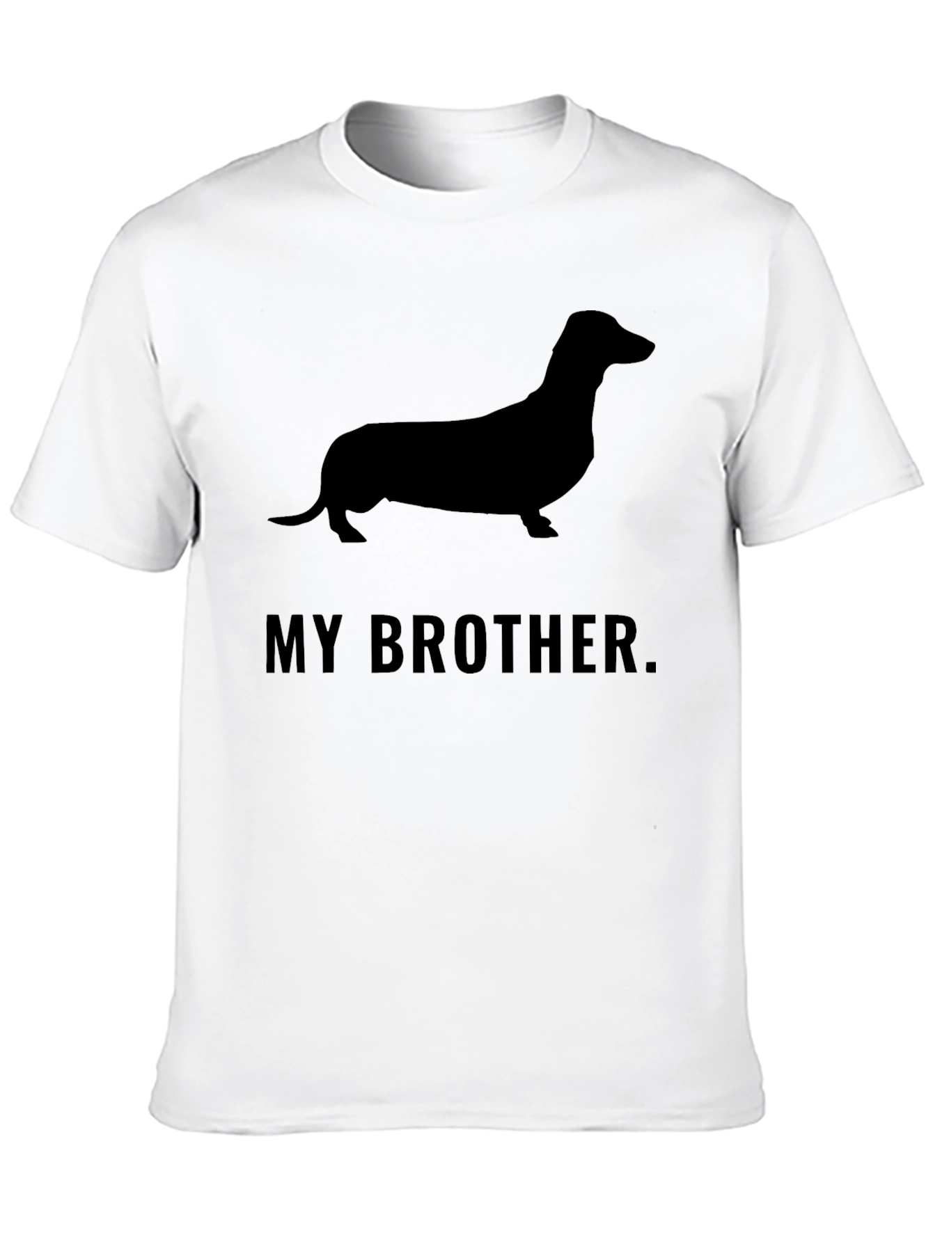 Camiseta Negra Mi Hermano Dachshund