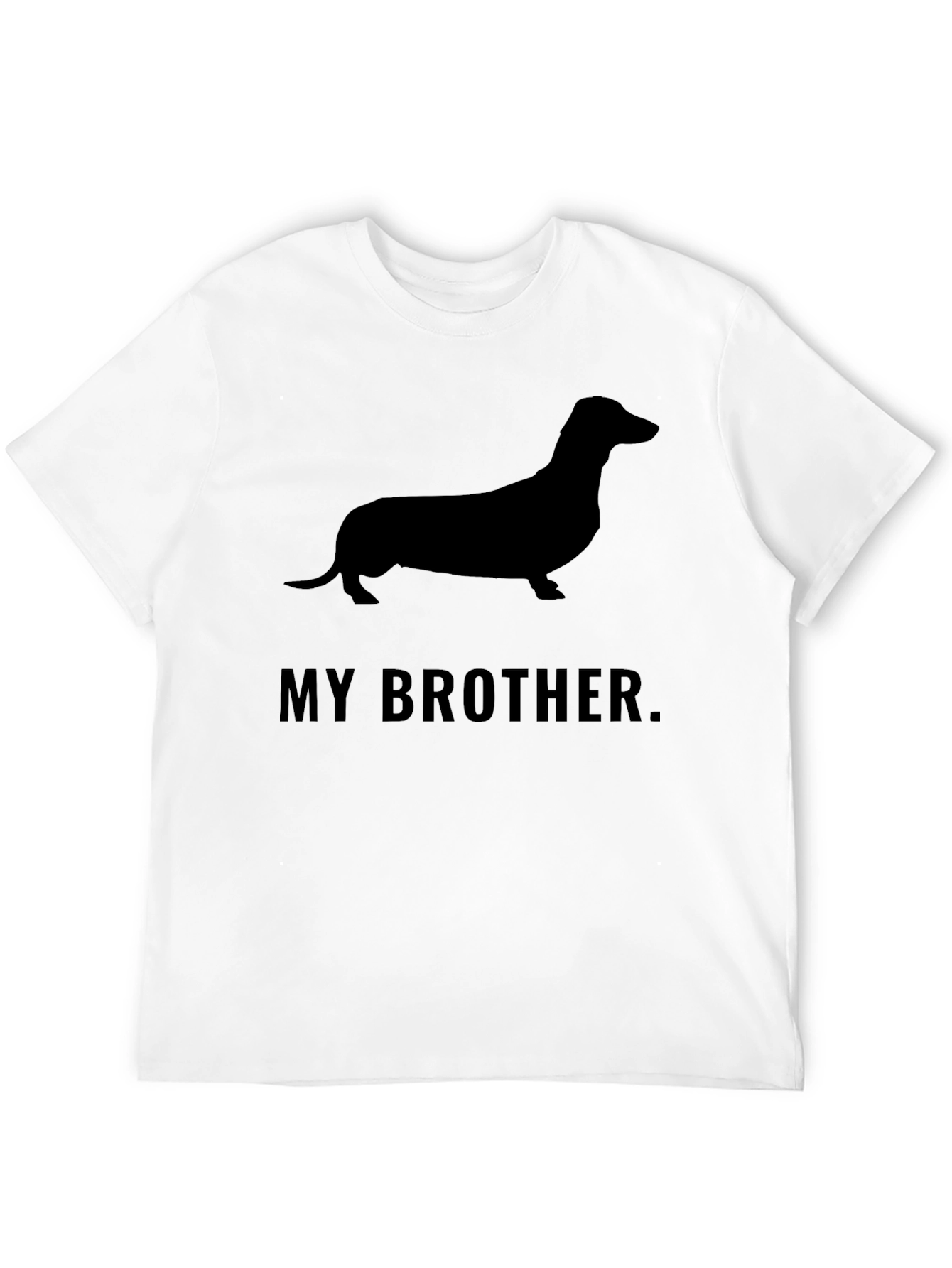 Camiseta Negra Mi Hermano Dachshund