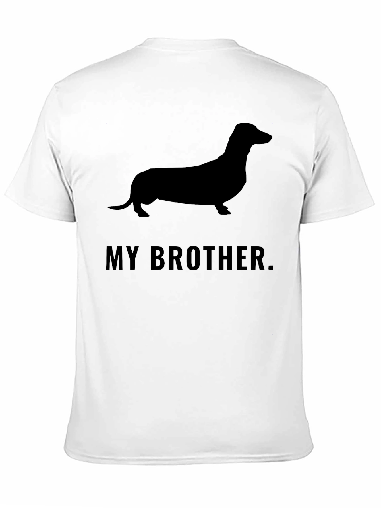 Camiseta Negra Mi Hermano Dachshund