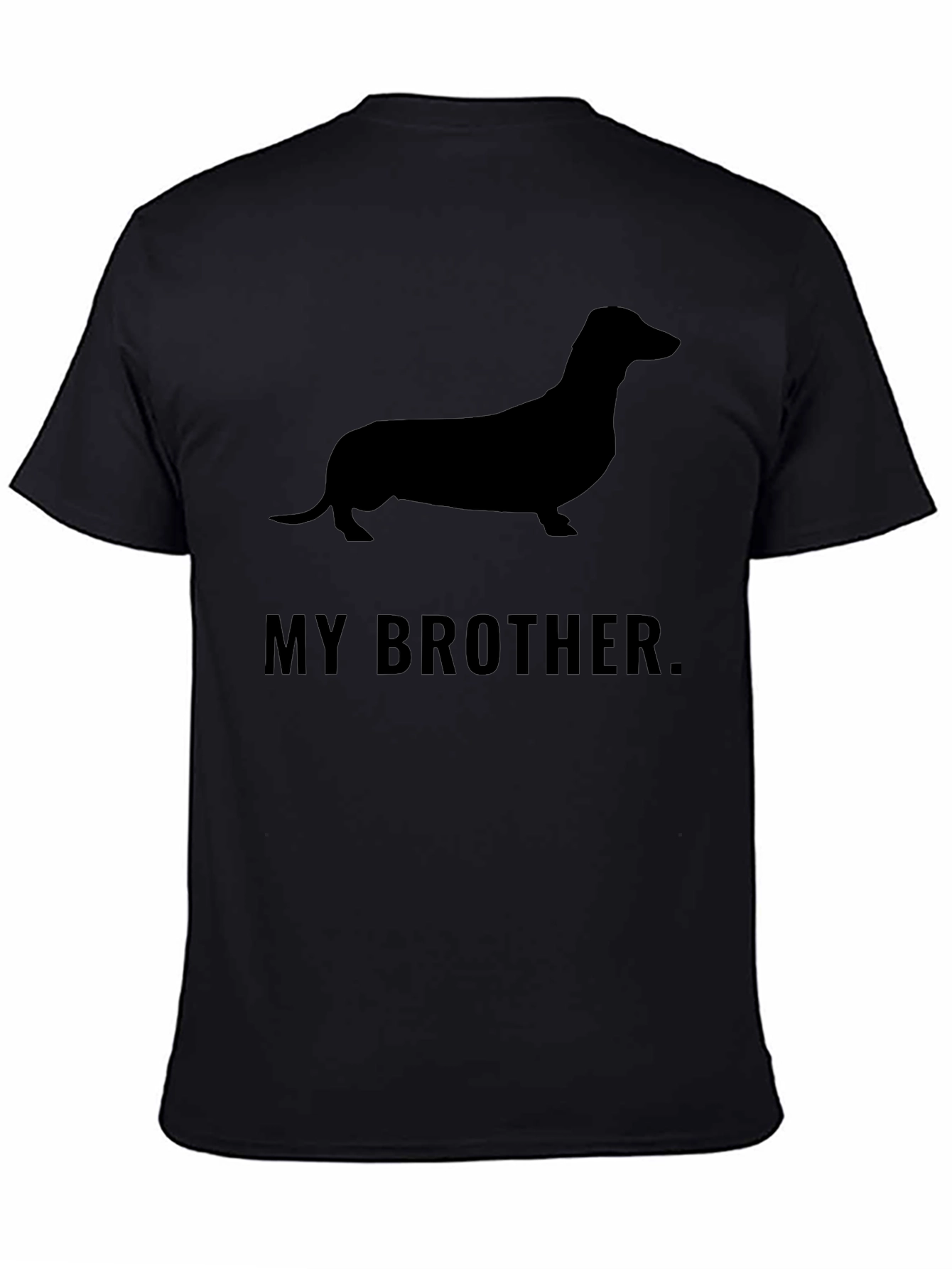 Camiseta Negra Mi Hermano Dachshund