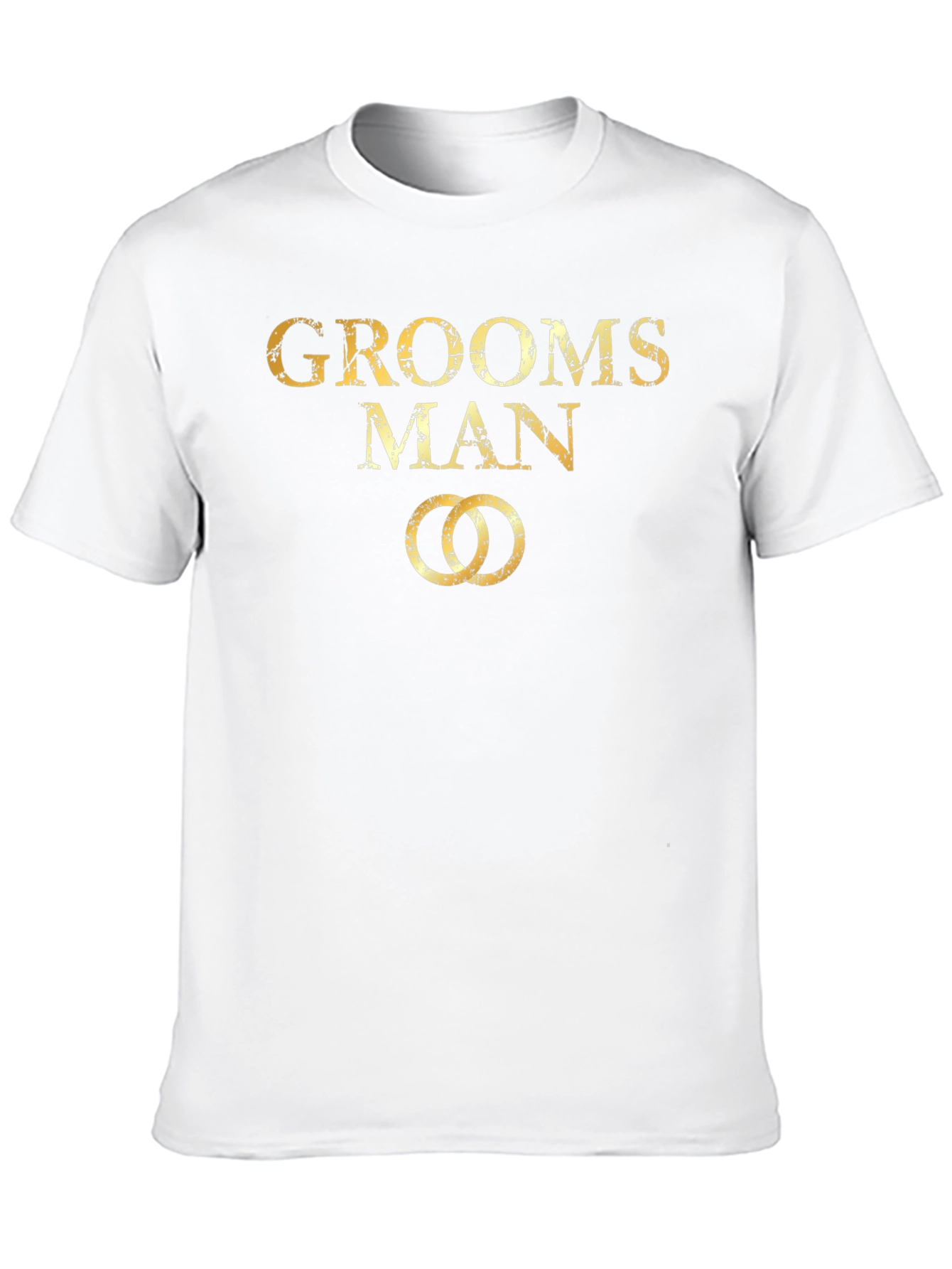 Camiseta Hombre Groomsman Dorada Boda