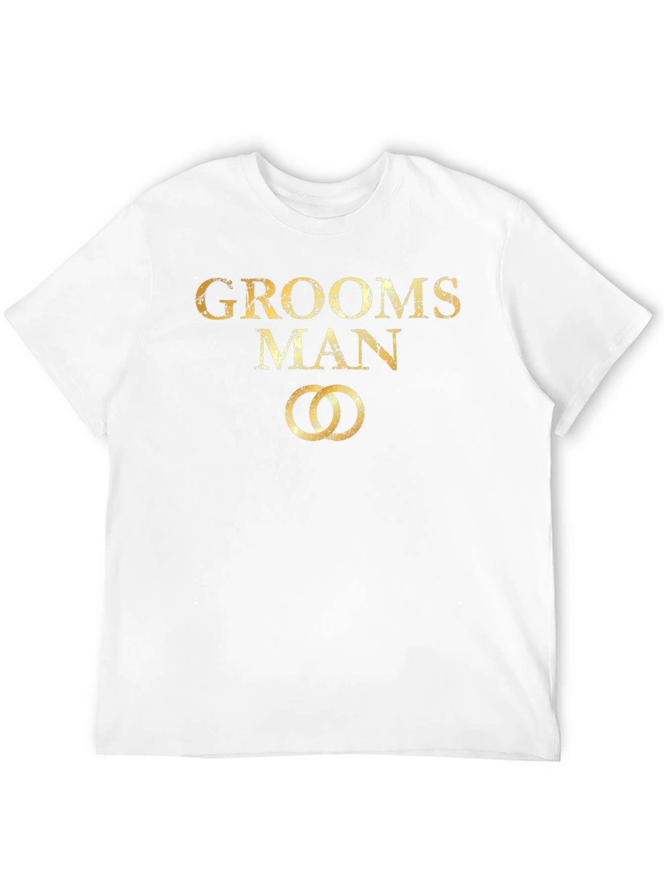 Camiseta Hombre Groomsman Dorada Boda