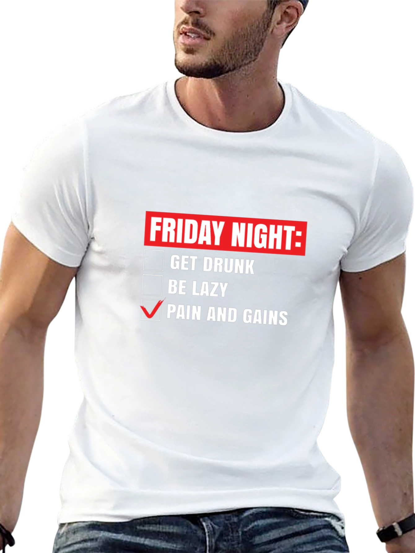 Camiseta Negra: Viernes Noche - ¡Dolor y Ganancias!