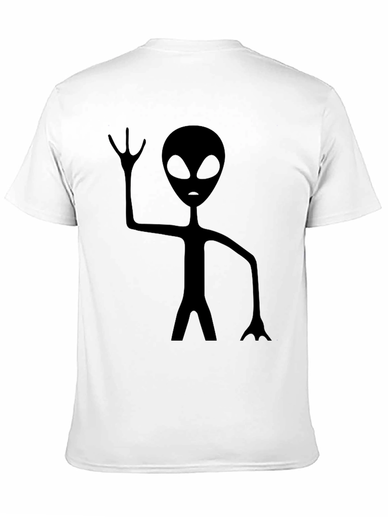 Camiseta Negra con Diseño Alienígena