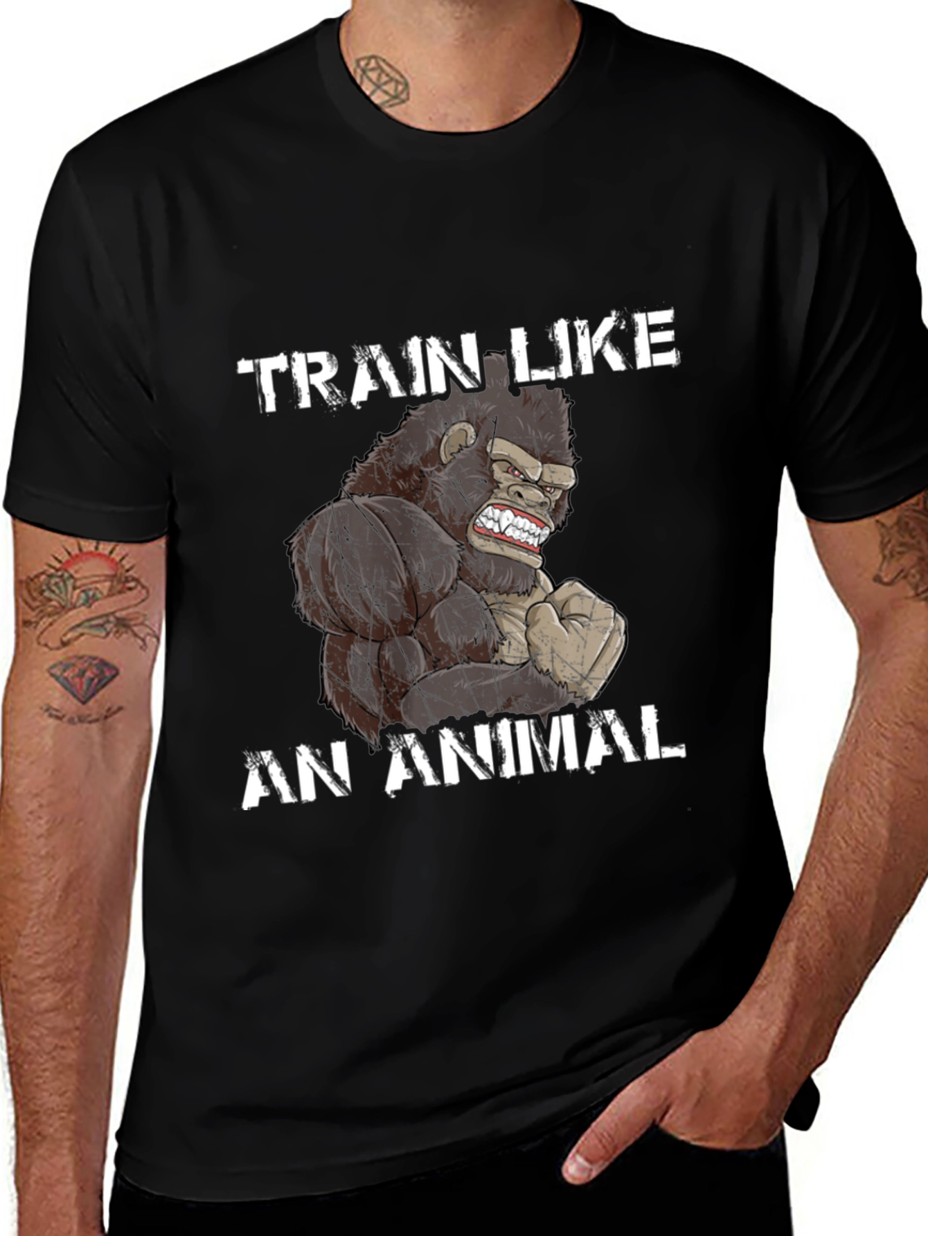 Camiseta Negra: Entrena Como Animal