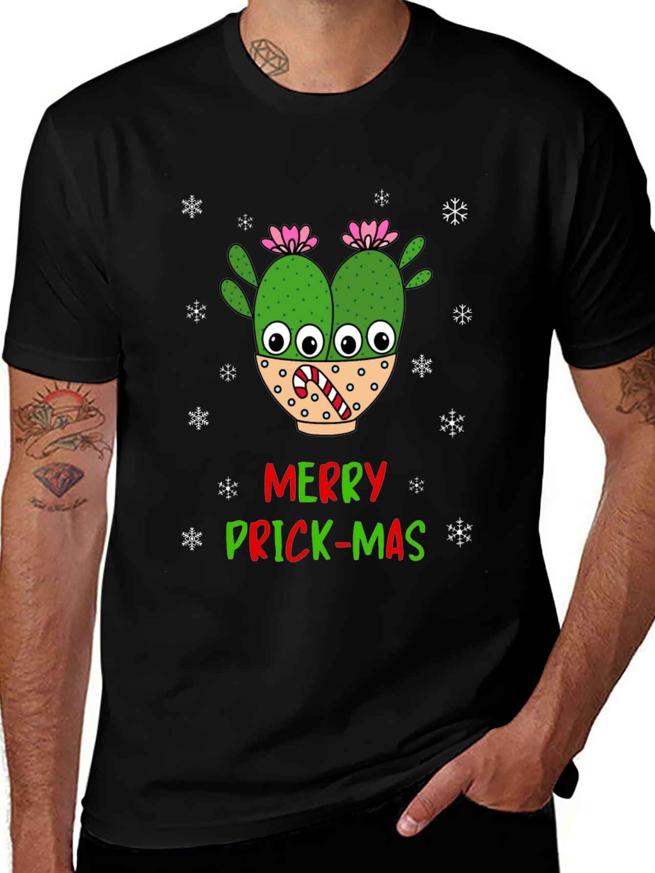 Camiseta Navideña Cactus Merry Prick-Mas