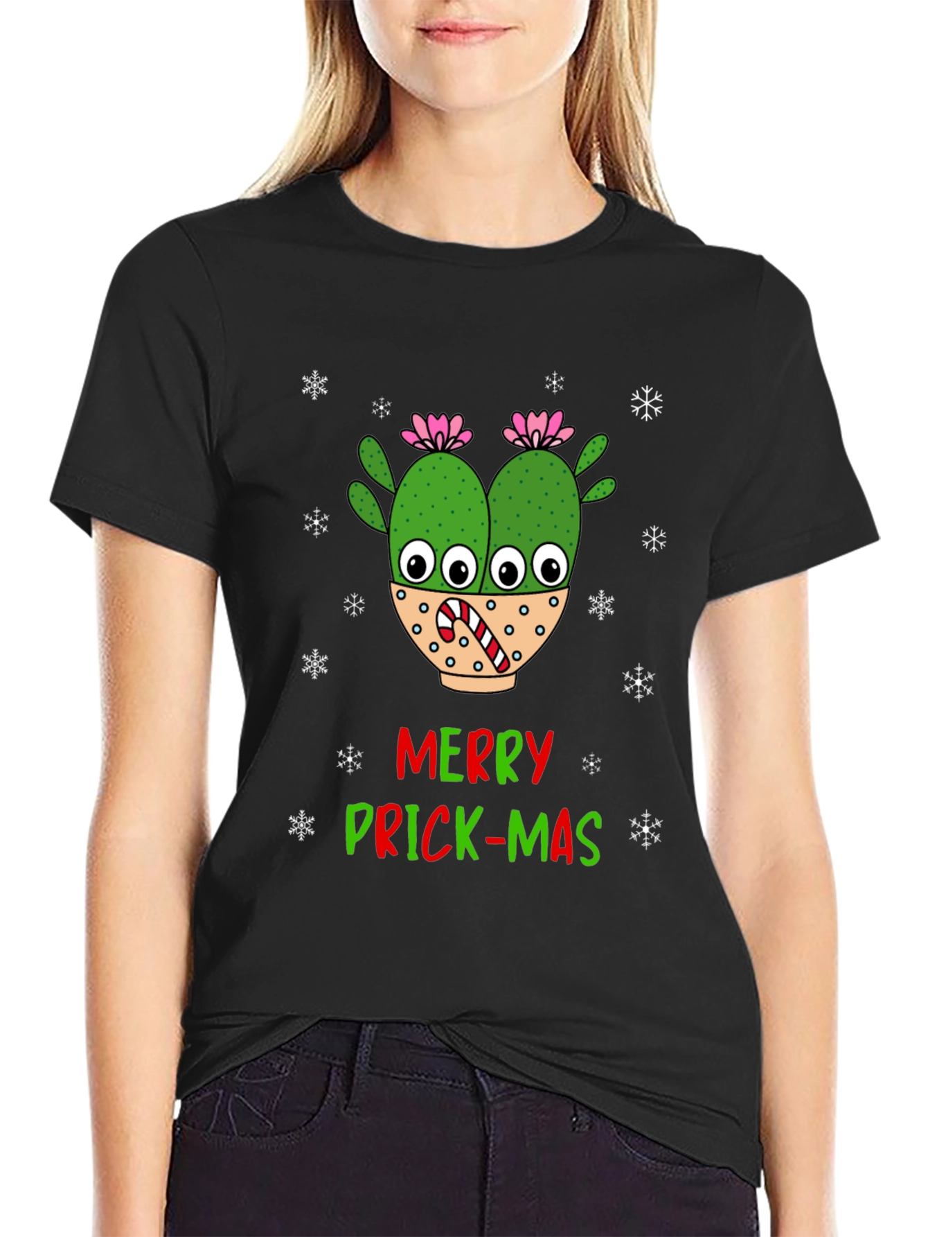 Camiseta Navideña Cactus Merry Prick-Mas
