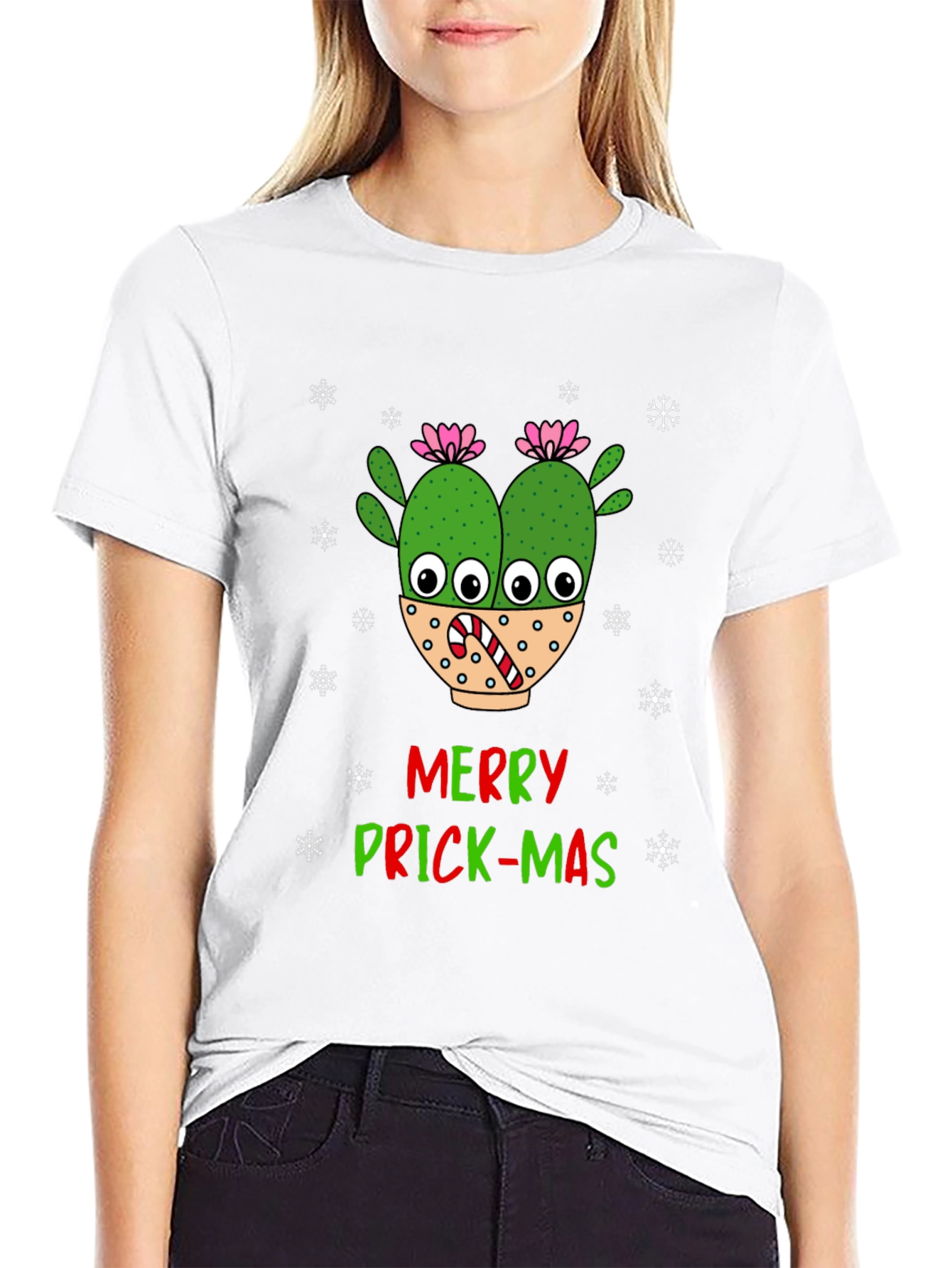 Camiseta Navideña Cactus Merry Prick-Mas