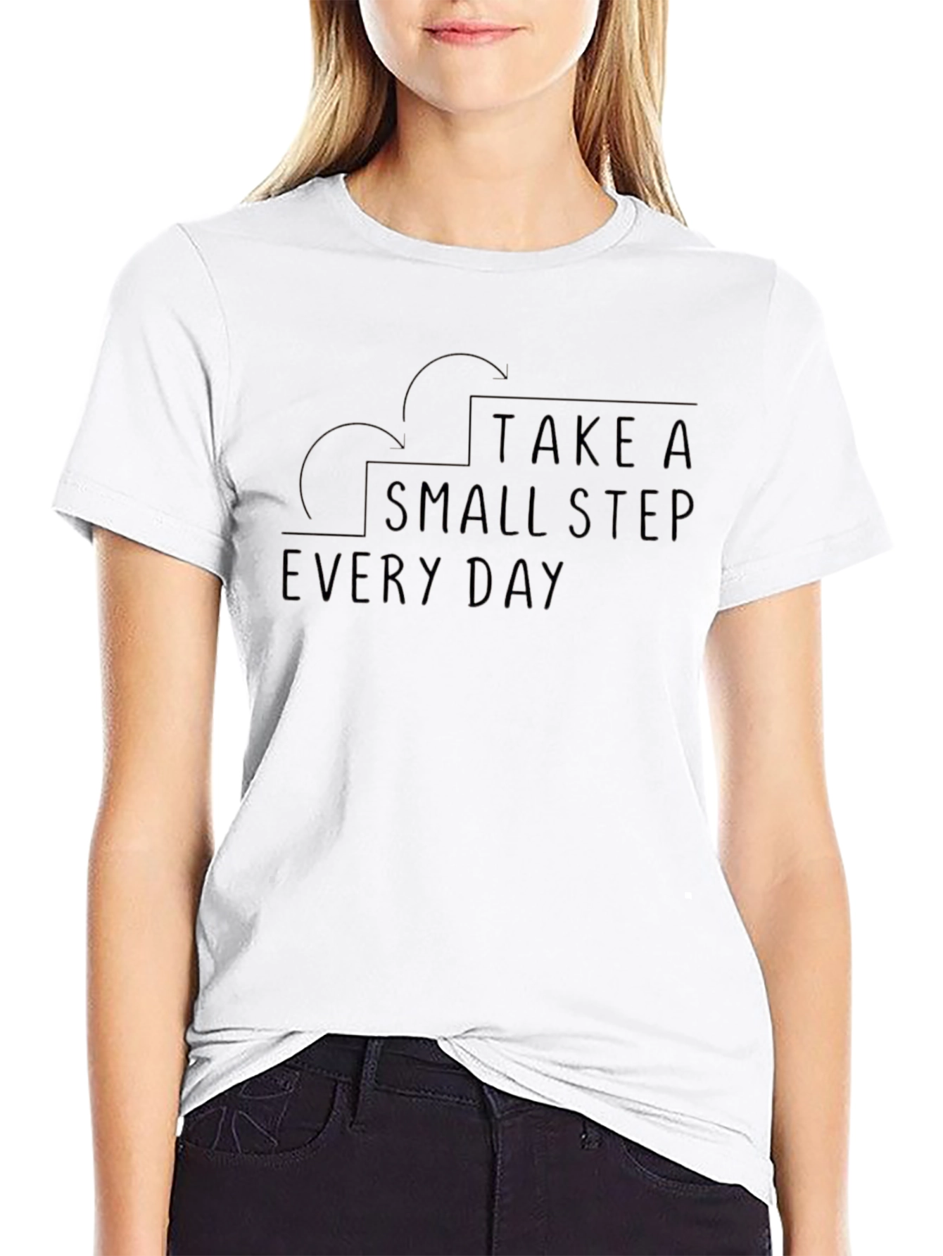 Take A Small Step Every Day Black T-Shirt