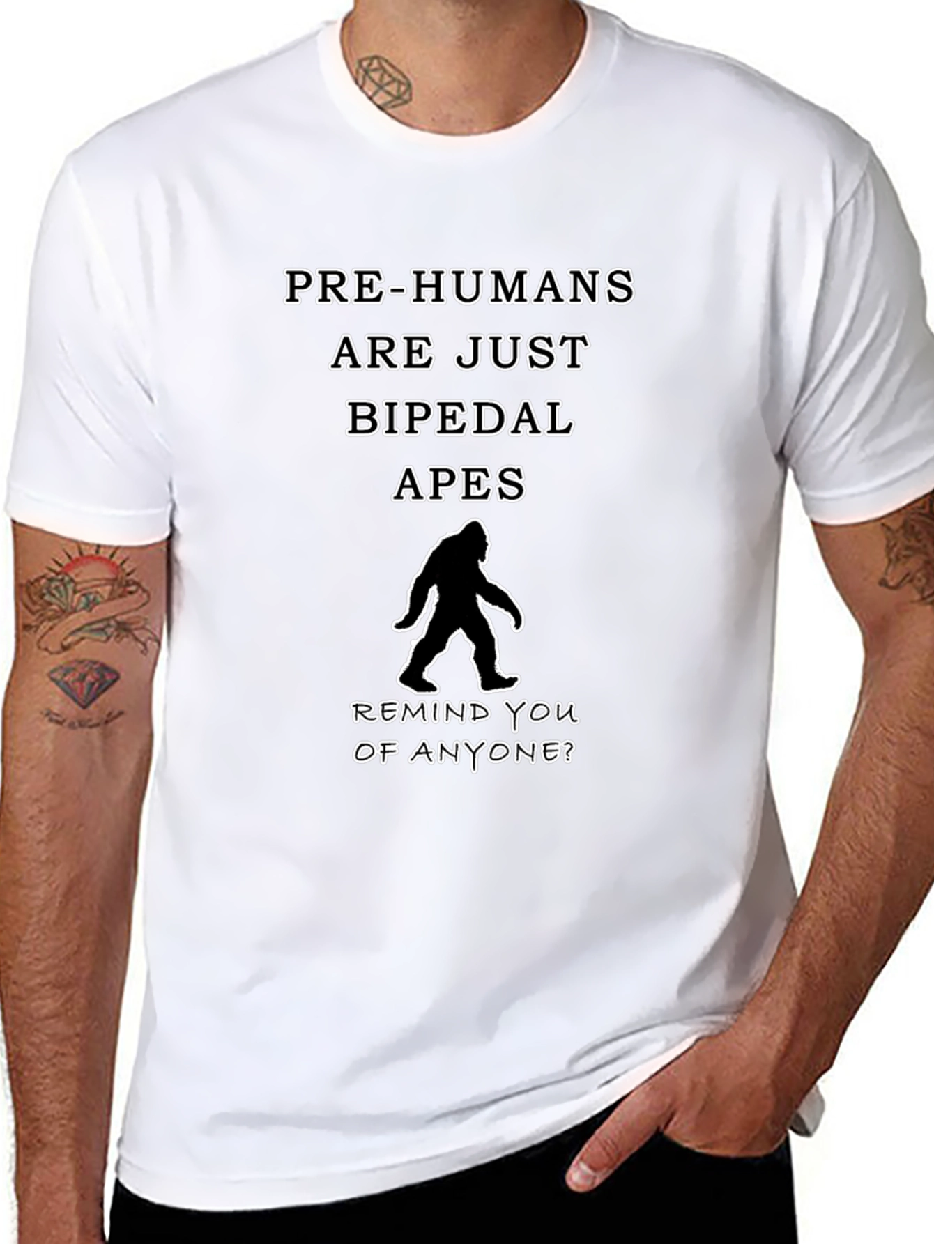 Camiseta Hombre: Pre-Humanos y Pie Grande