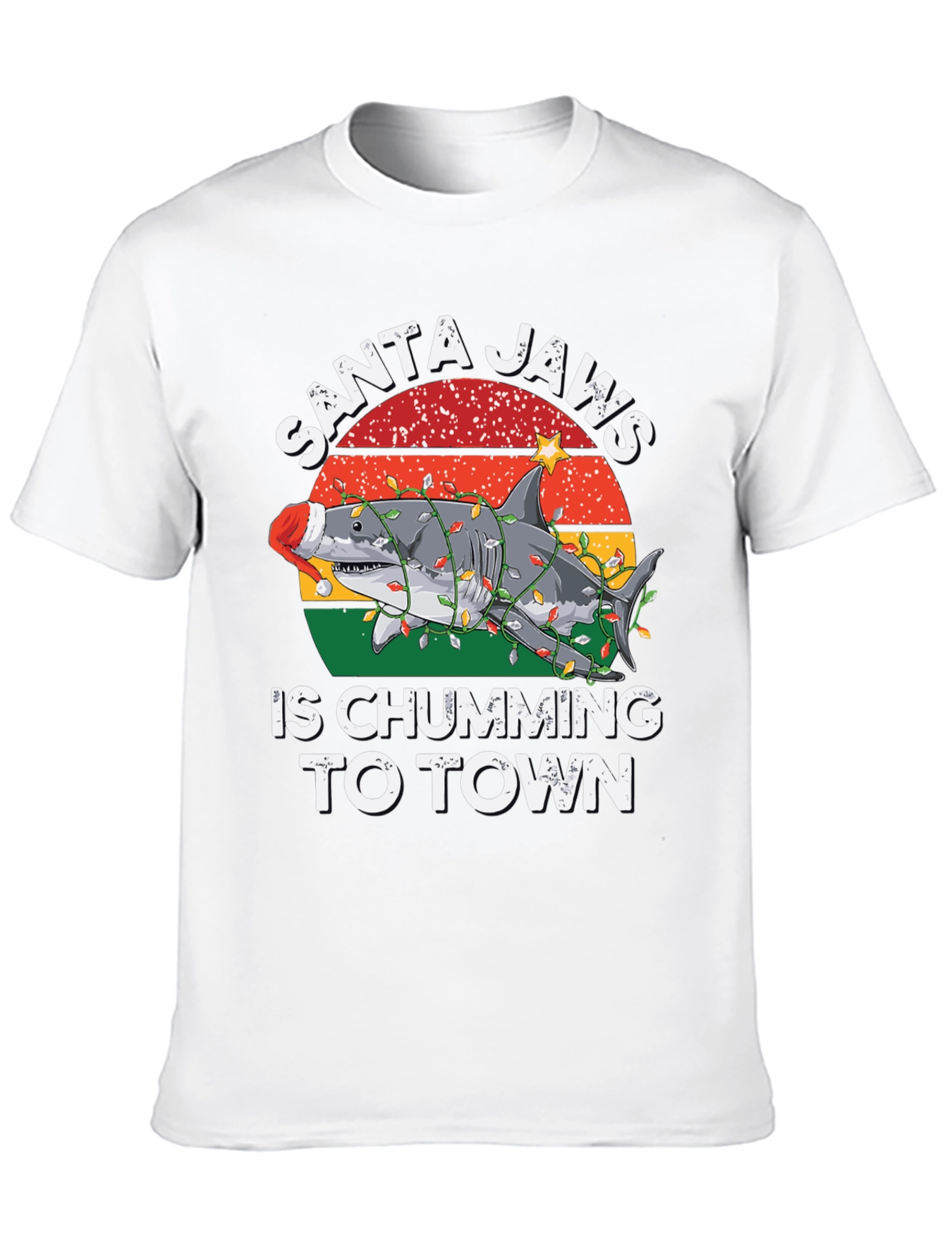 Camiseta Santa Jaws Is Chumming To Town