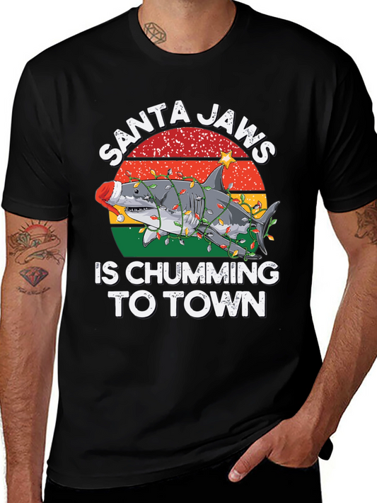 Camiseta Santa Jaws Is Chumming To Town