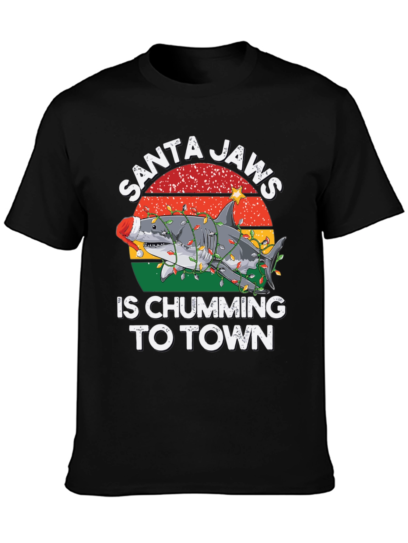 Camiseta Santa Jaws Is Chumming To Town