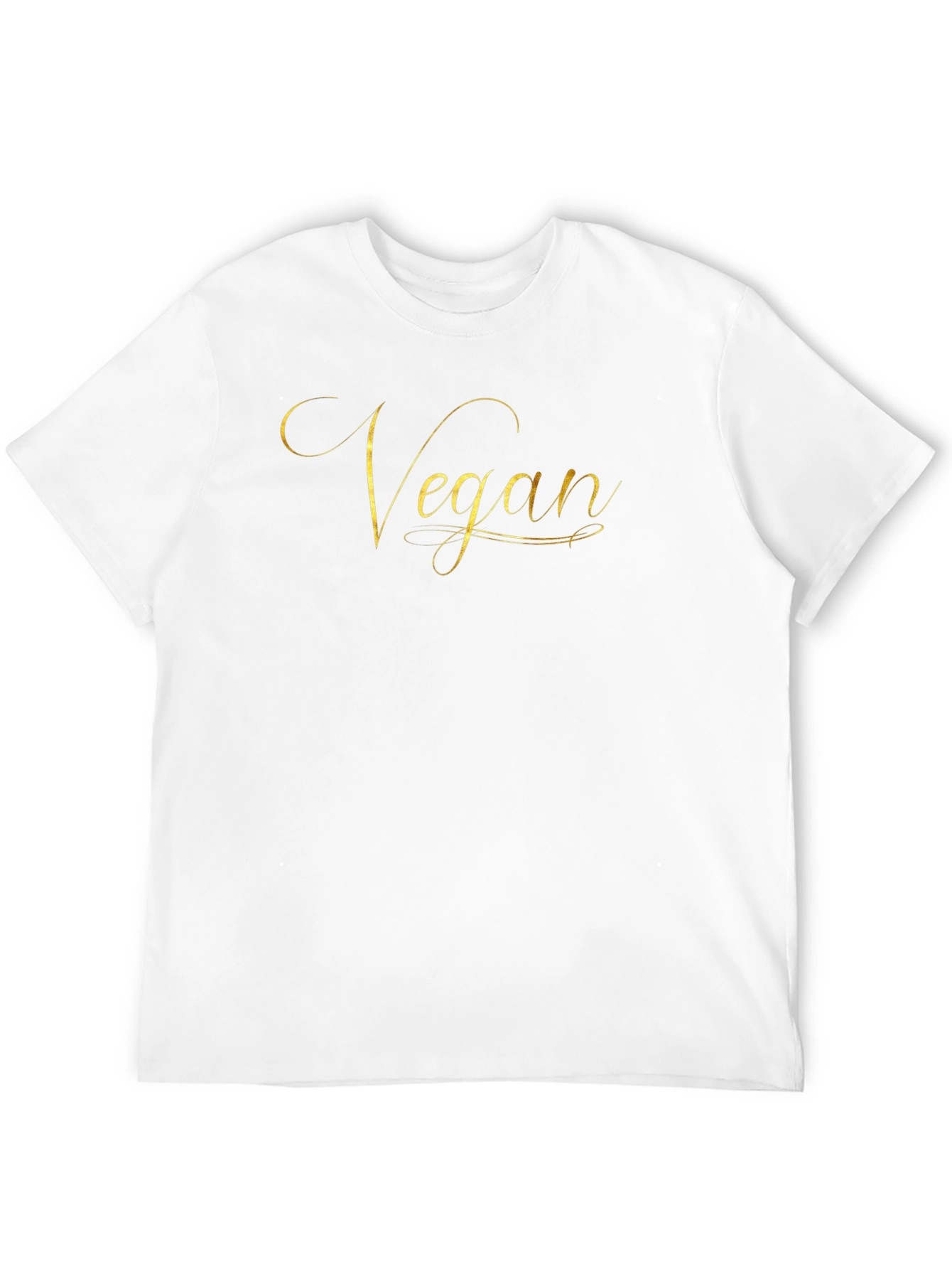 Camiseta Negra Vegana Diseño Dorado Elegante