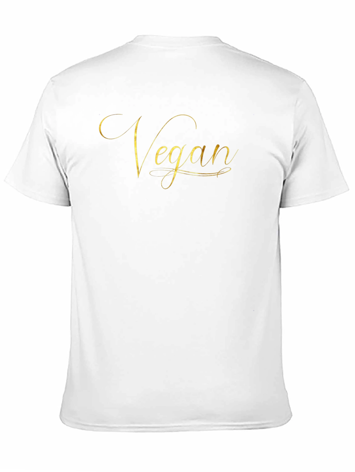 Camiseta Negra Vegana Diseño Dorado Elegante