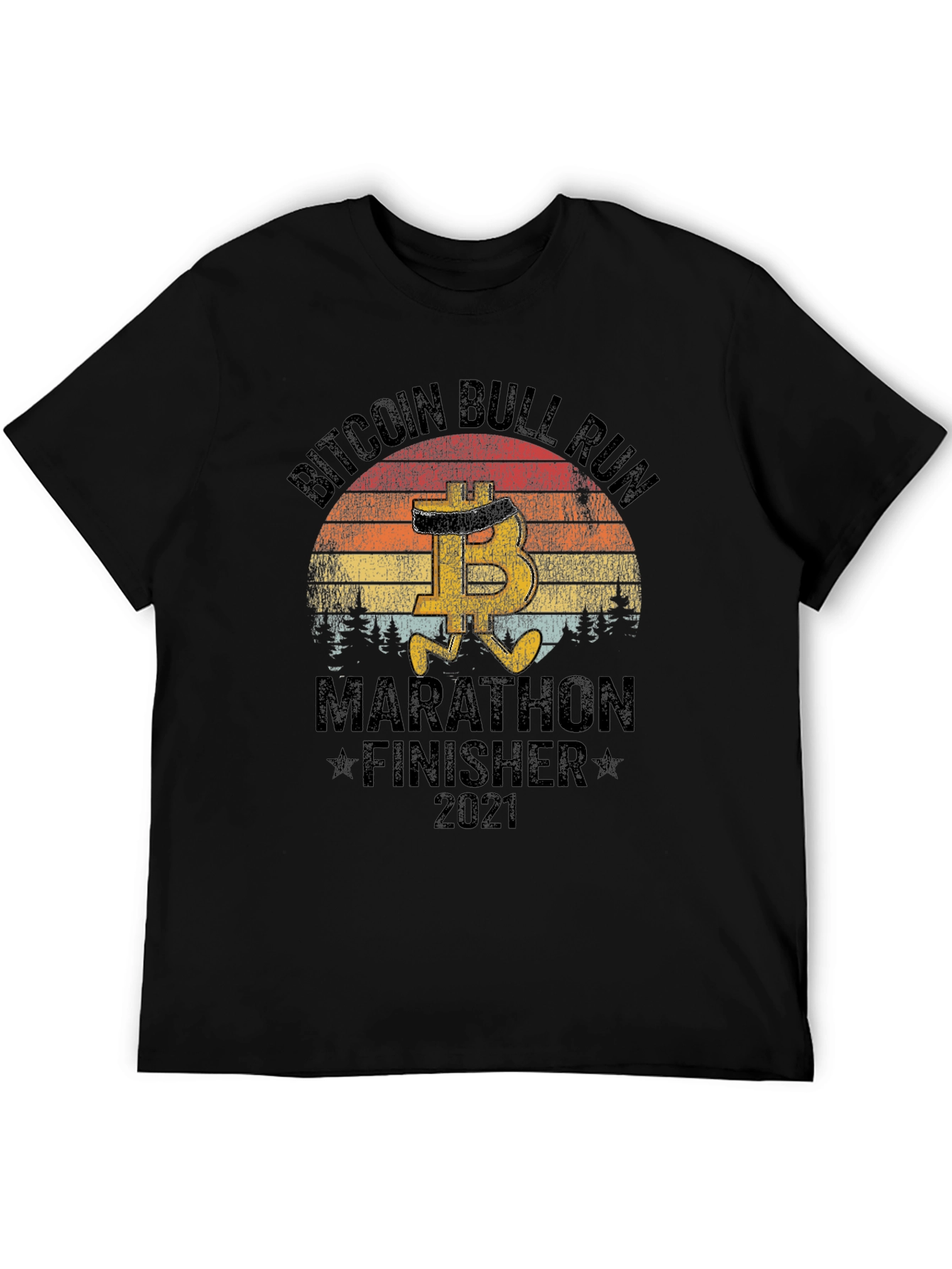 Camiseta Bitcoin Bull Run Marathon Finisher 2021