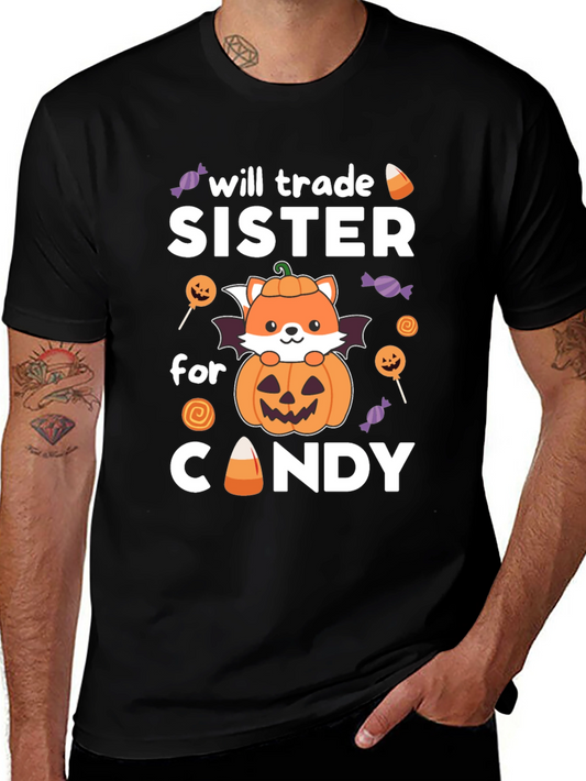 Camiseta Halloween: Cambio Hermana por Dulces