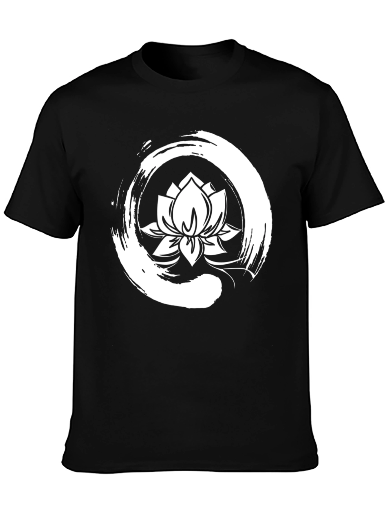 Camiseta Hombre Algodón Diseño Loto Zen