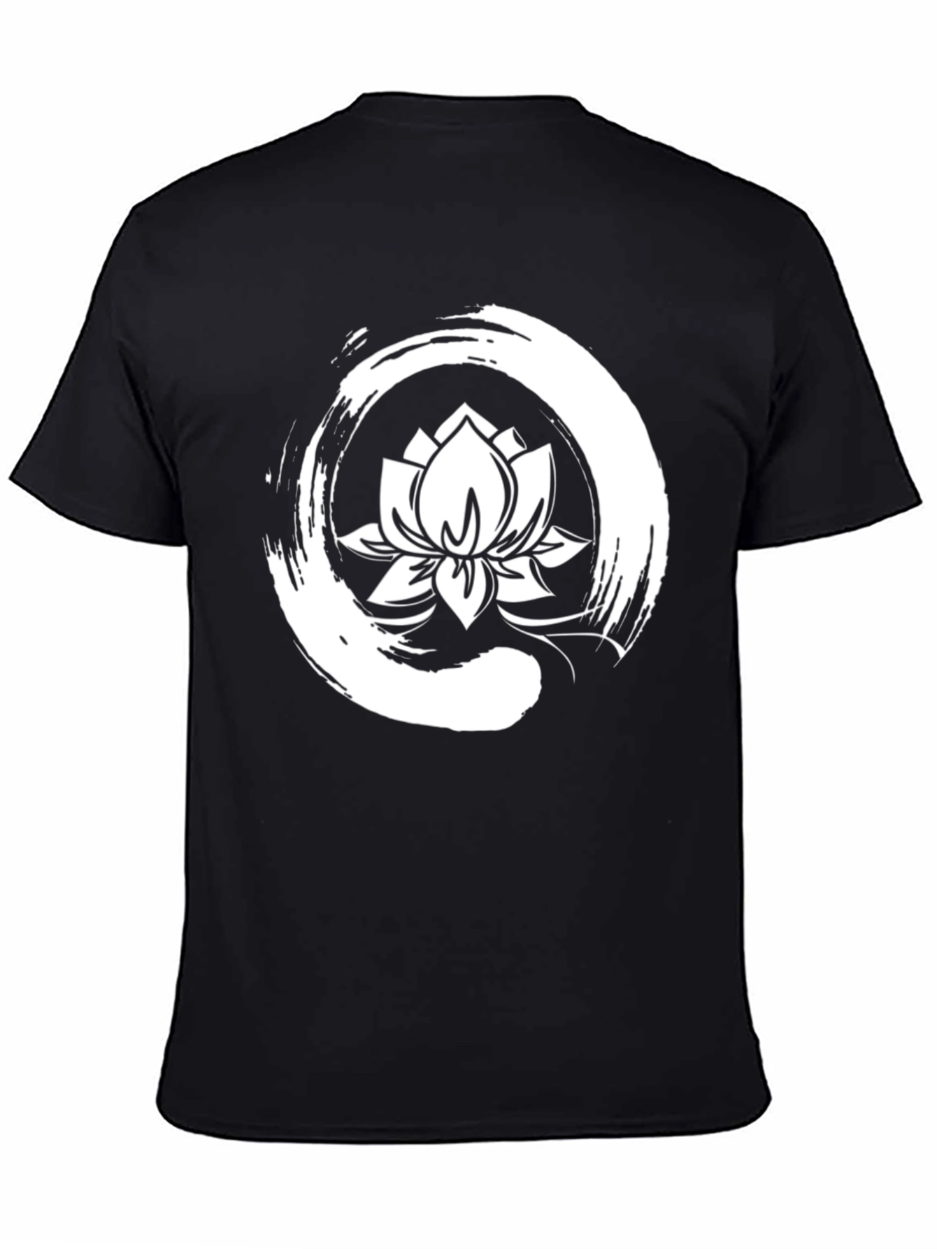 Camiseta Hombre Algodón Diseño Loto Zen