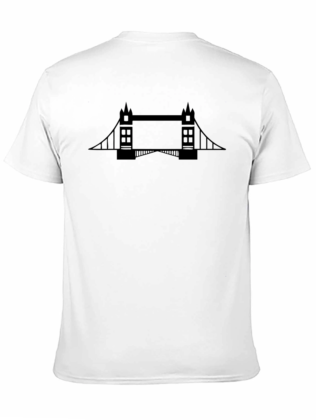 Camiseta Hombre Negra Puente de Londres Diseño Gráfico